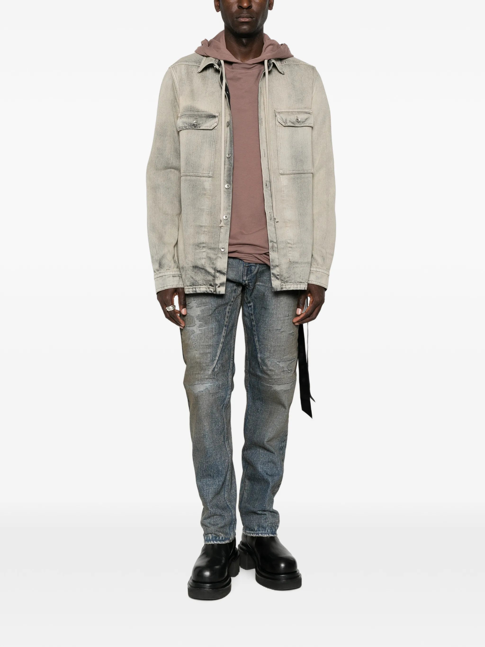 faded denim jacket