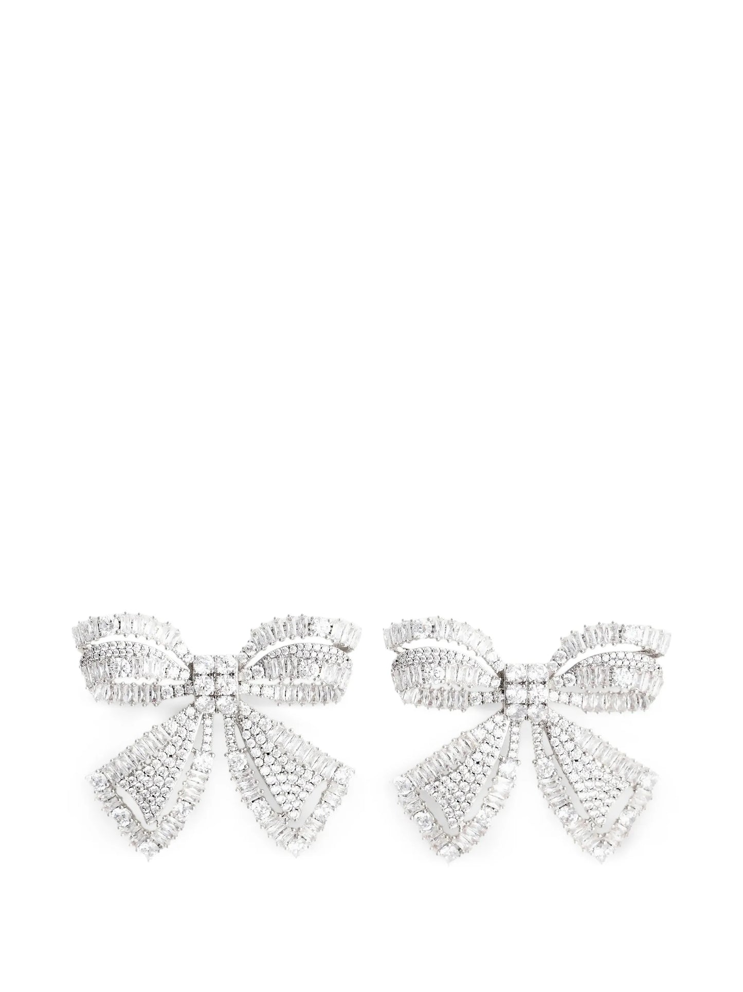 crystal-embellished bow earrings