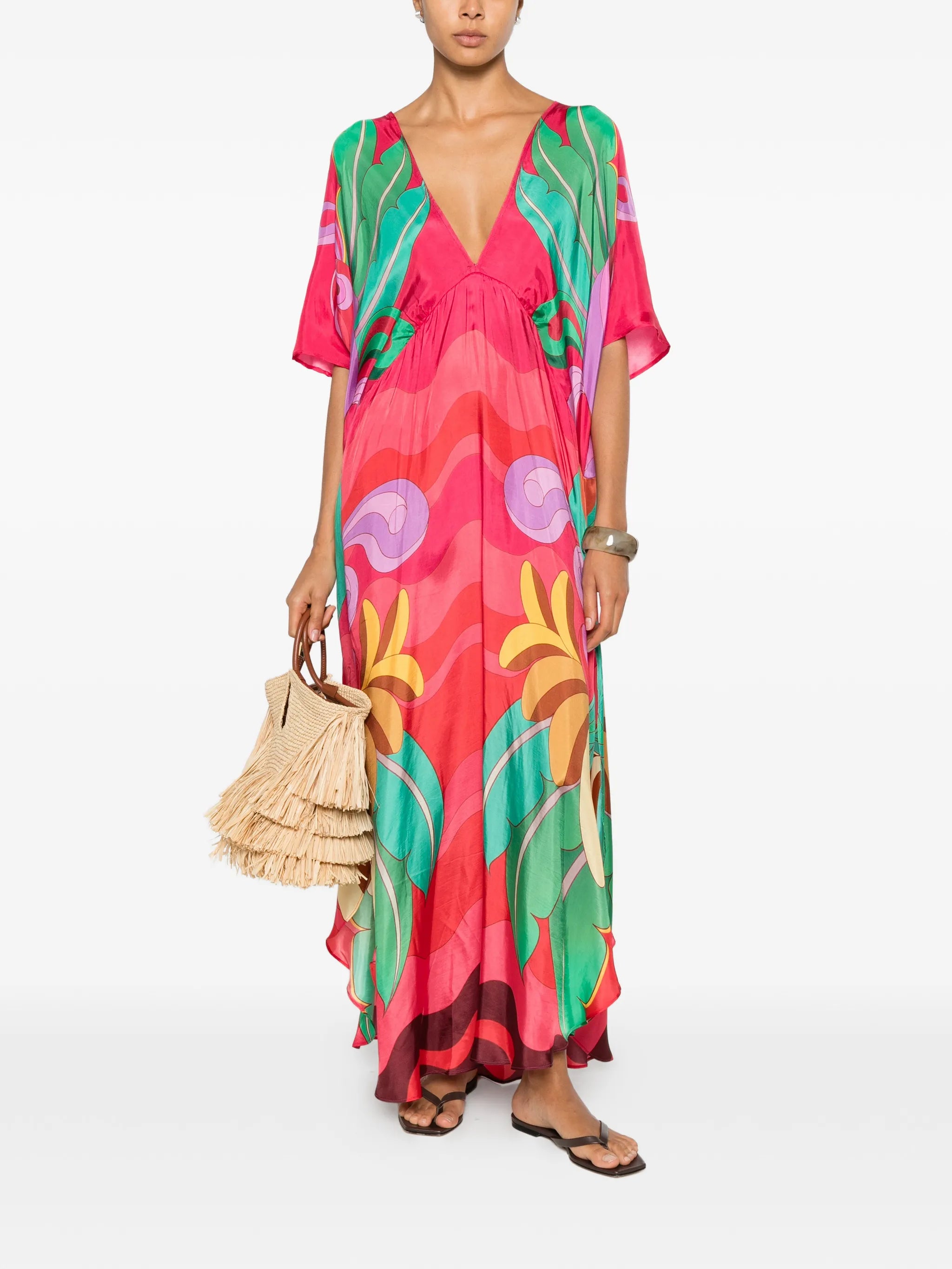 Banana Queen graphic-print maxi dress