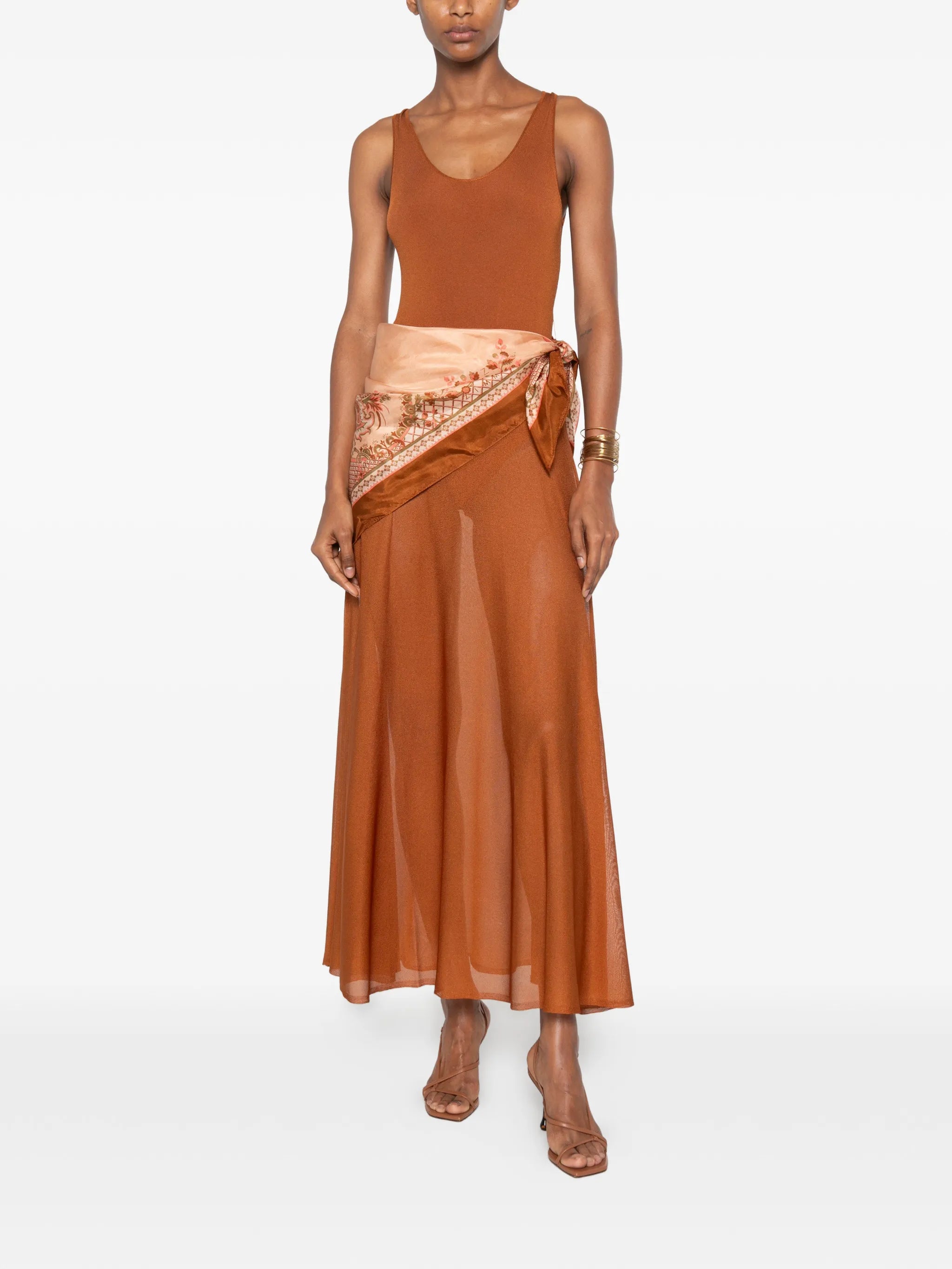 Aster scarf maxi dress