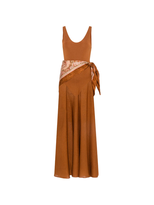 Aster scarf maxi dress