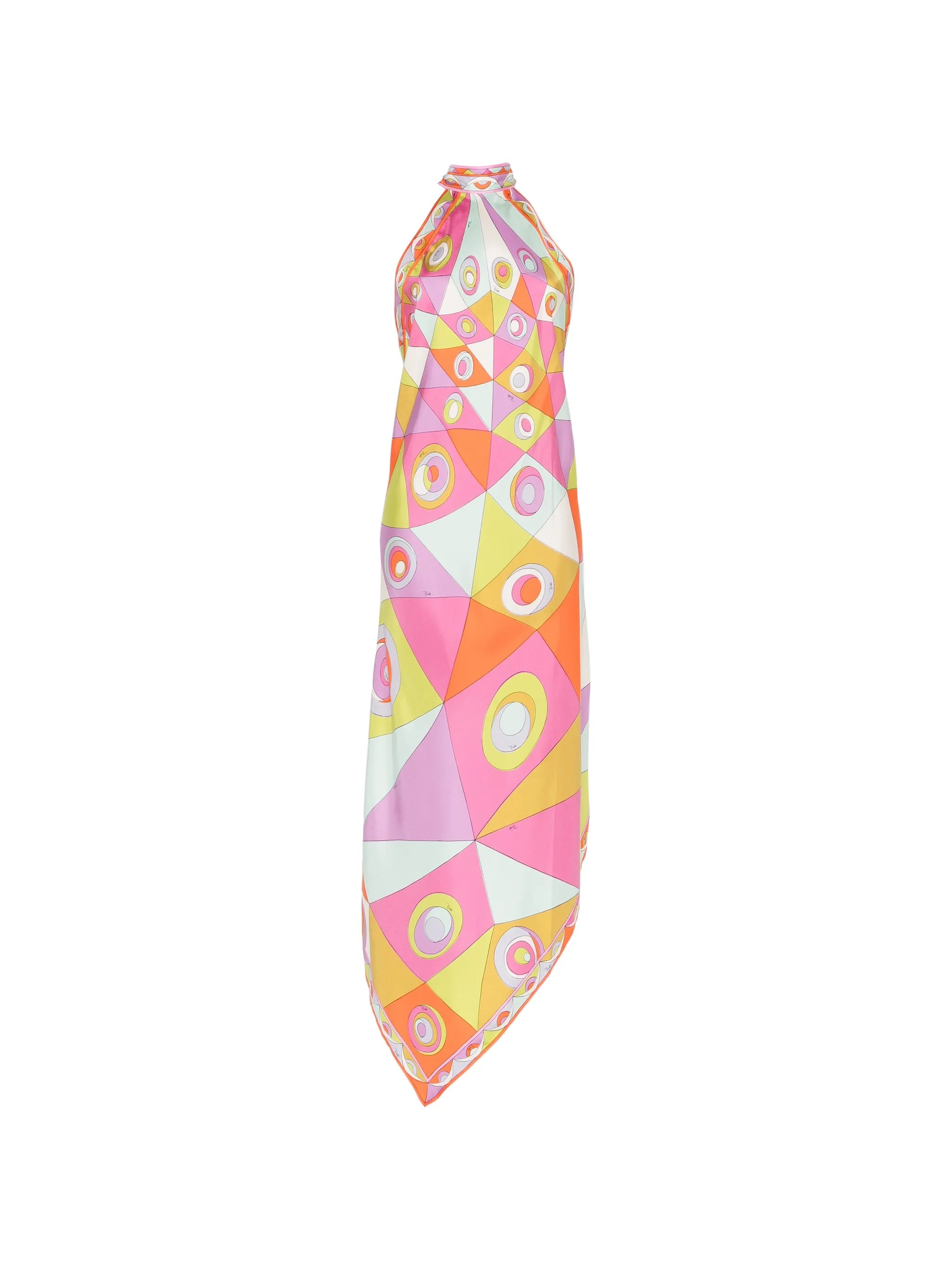Occhi print silk dress