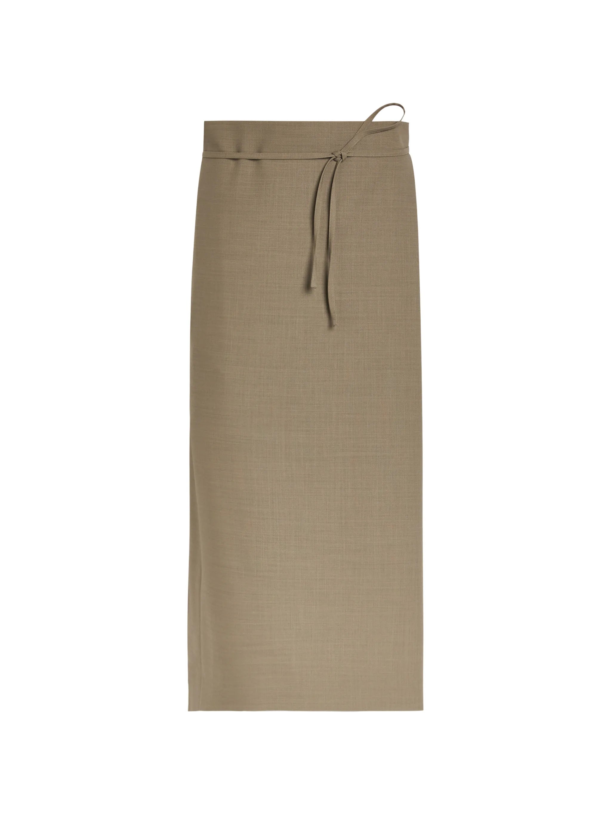 tie-fastening midi skirt