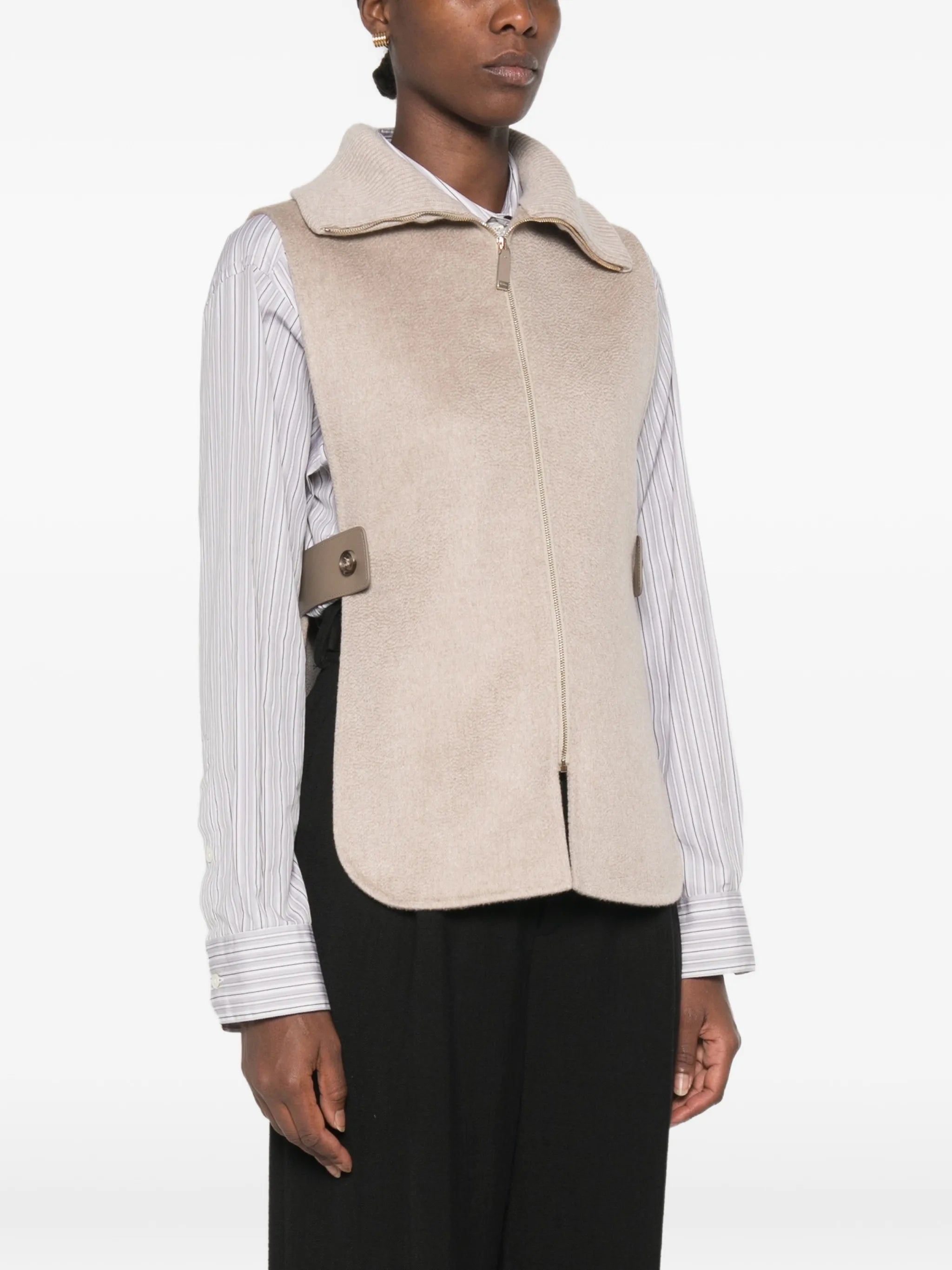 Gela cashmere zipped gilet