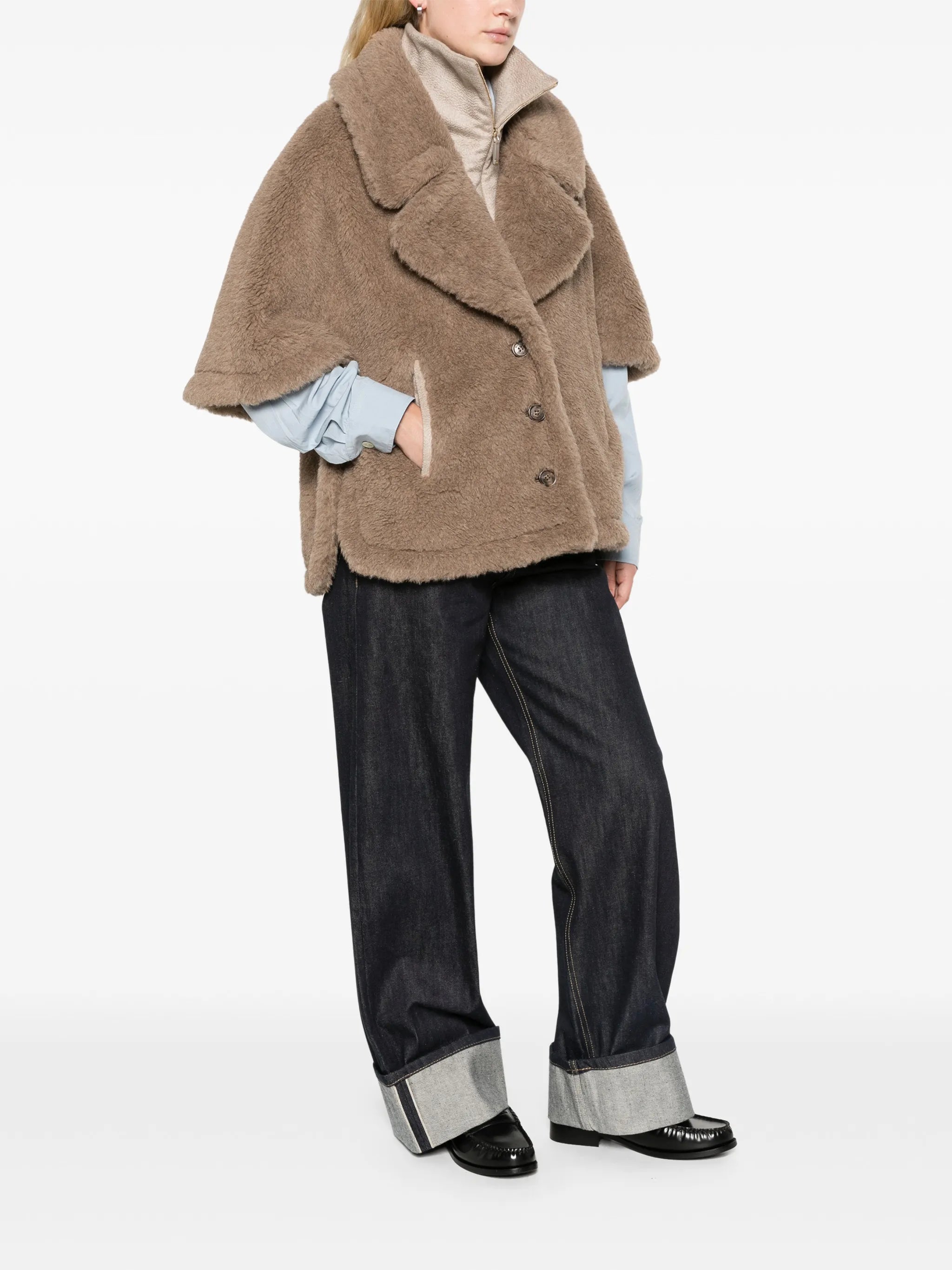 wool and alpaca Teddy cape
