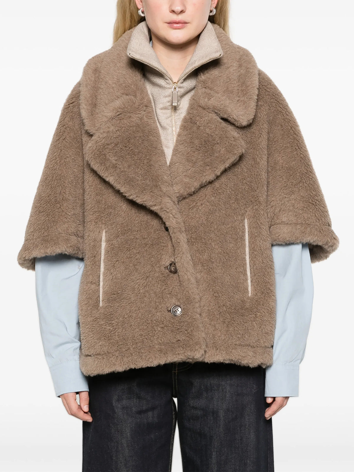 wool and alpaca Teddy cape