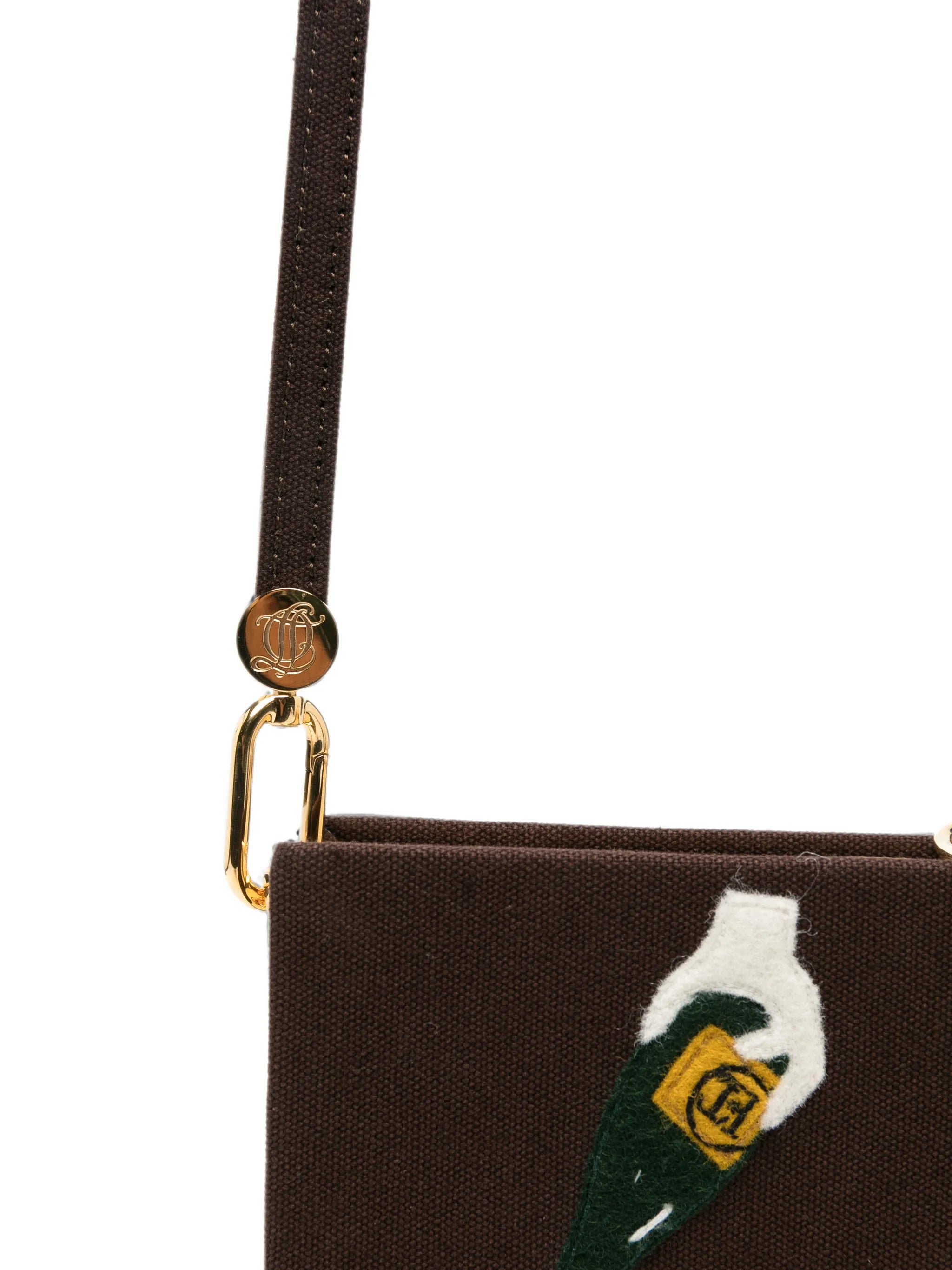Let's Party embroidered-motif book clutch bag