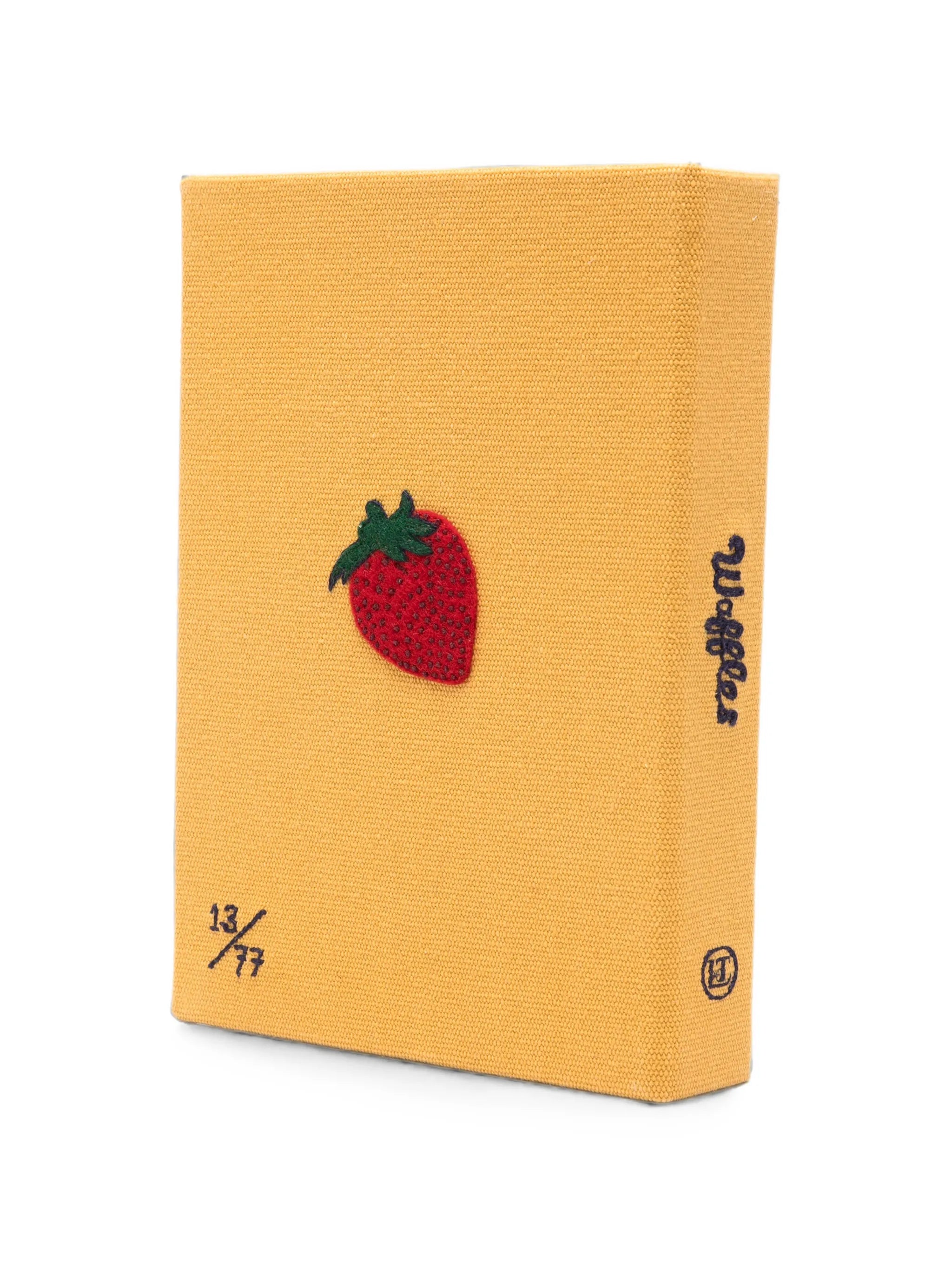 Waffles Breakfast For Champions embroidered clutch bag