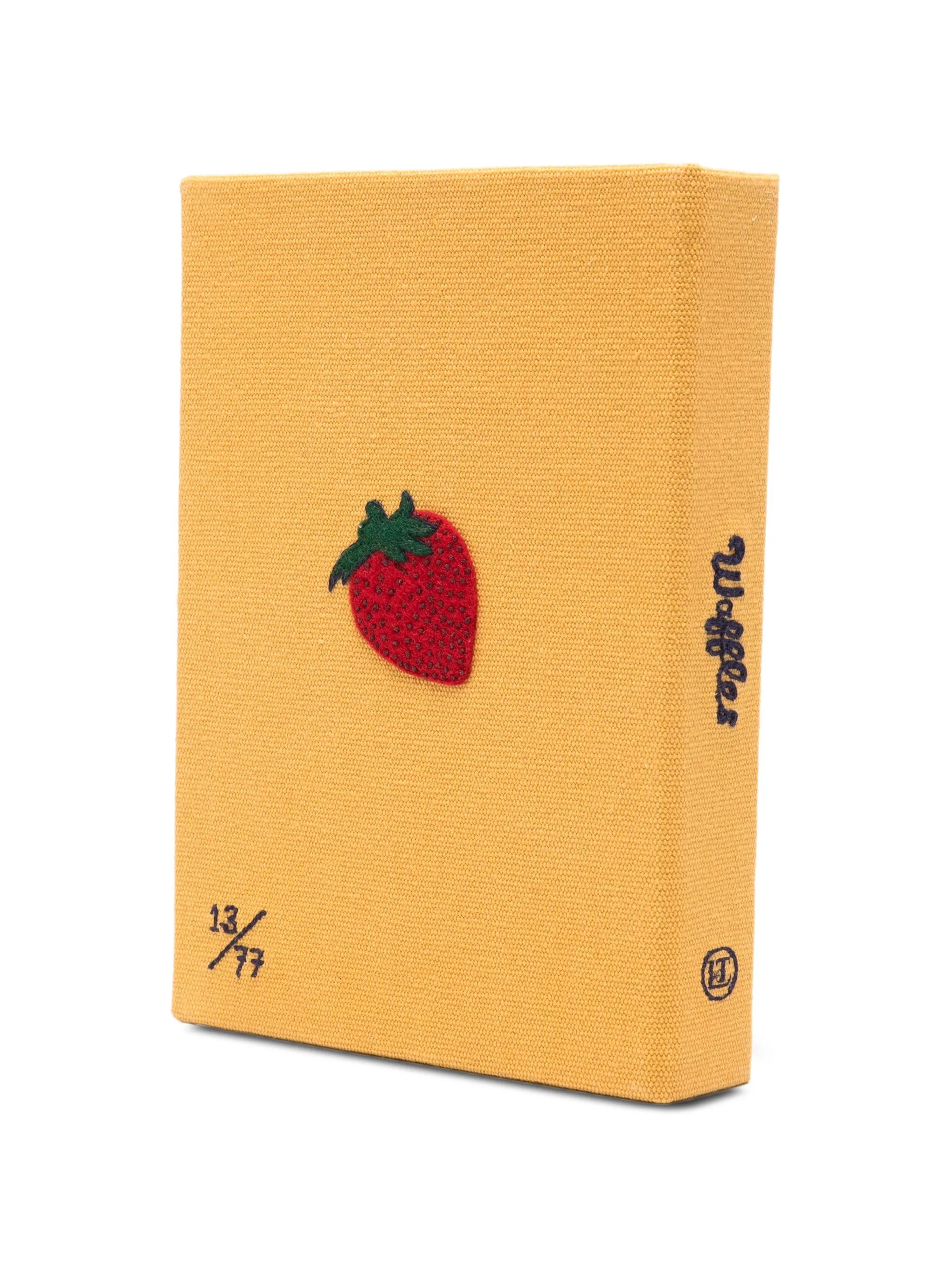 Waffles Breakfast For Champions embroidered clutch bag