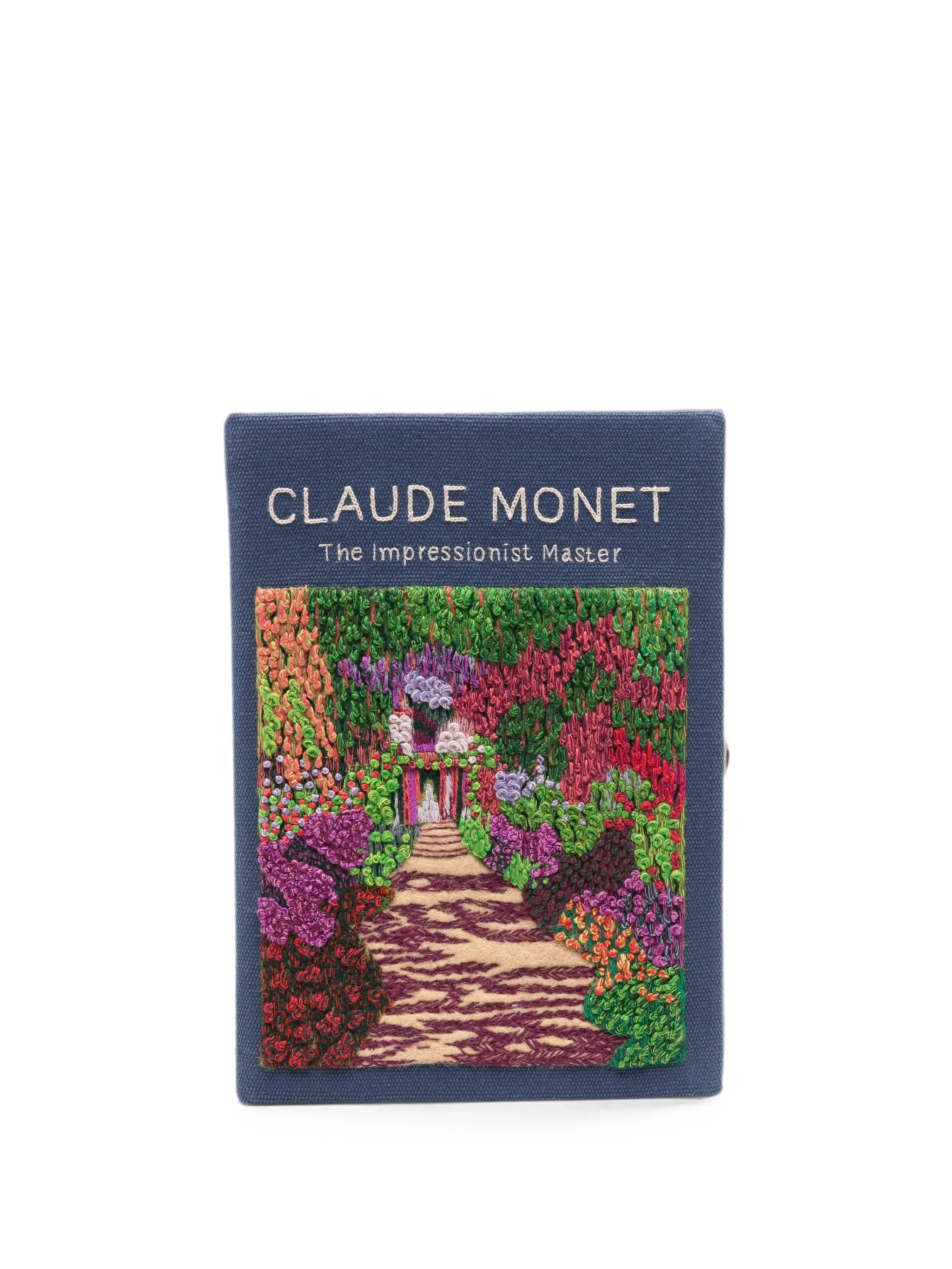 Claude Monet embroidered clutch bag