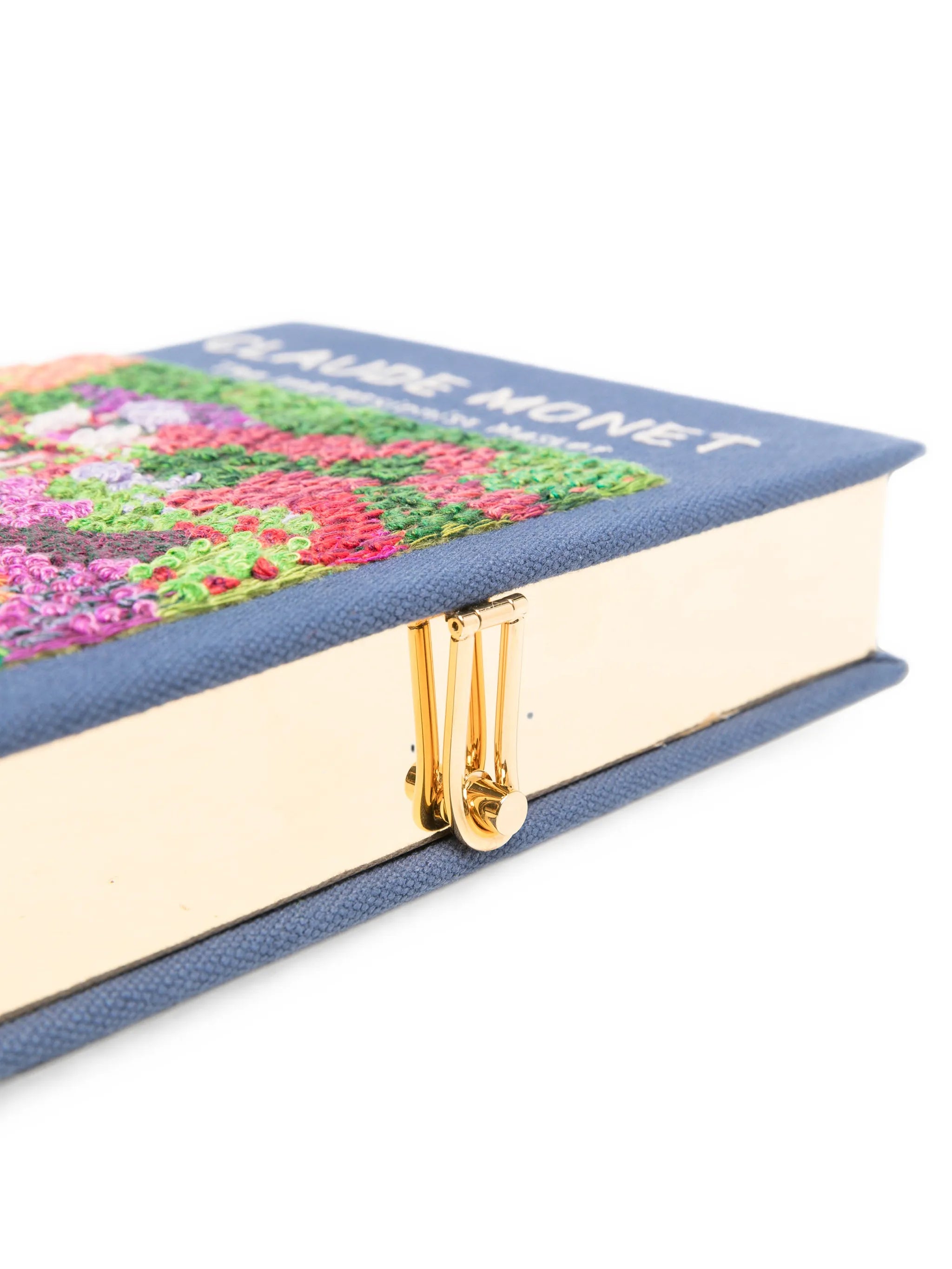 Claude Monet embroidered clutch bag