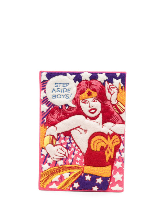 Wonder Woman embroidered clutch bag
