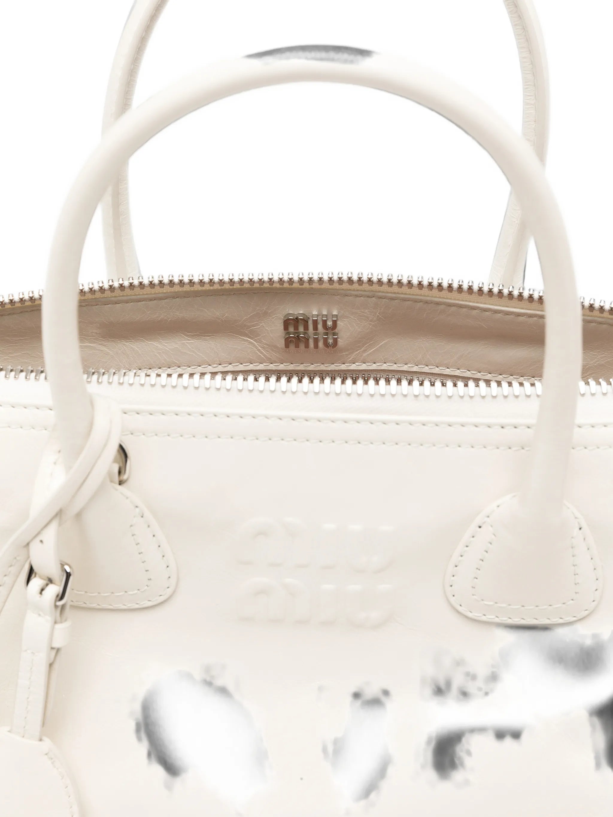 Beau logo-embossed zipped tote bag