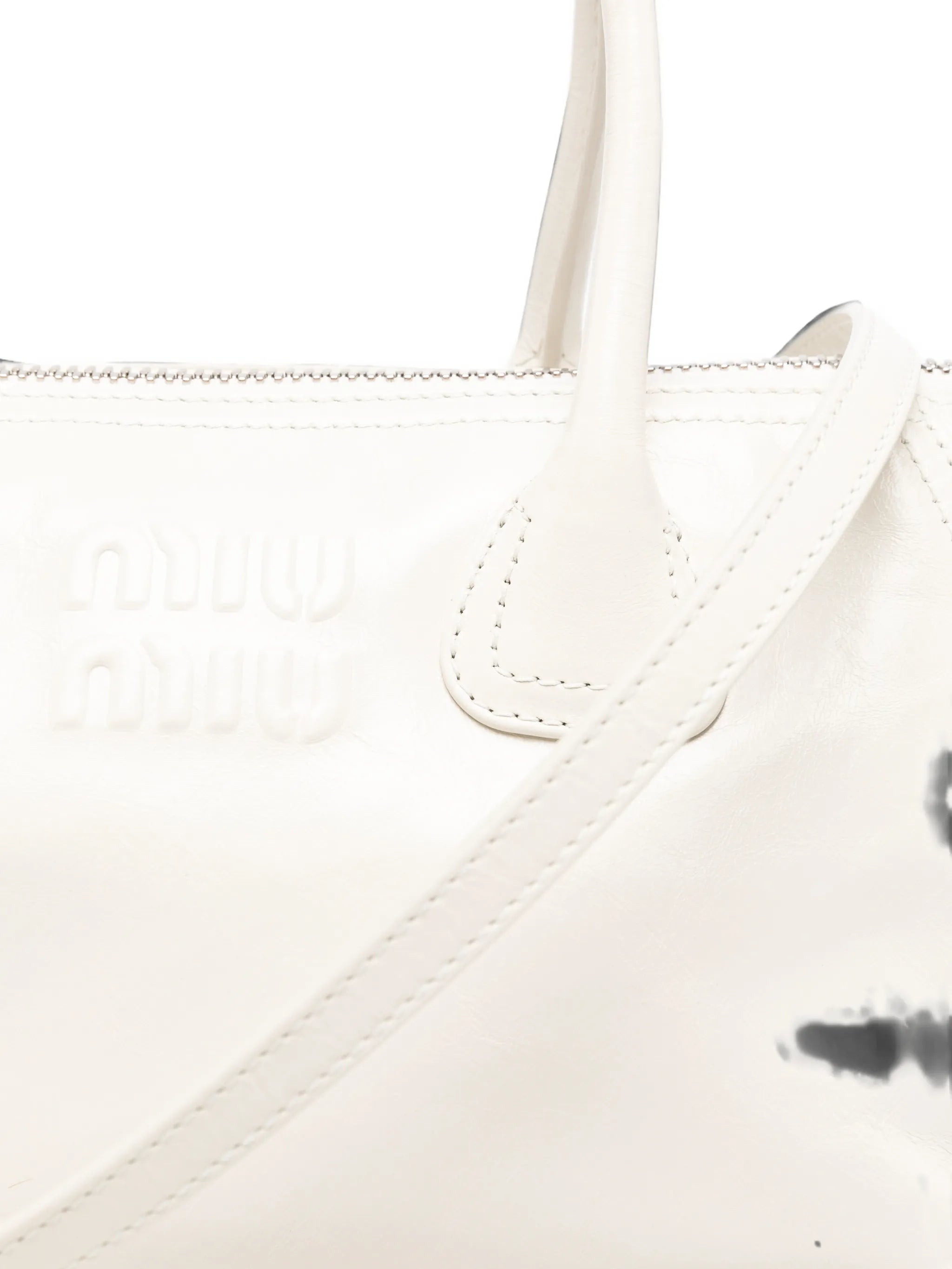 Beau logo-embossed zipped tote bag