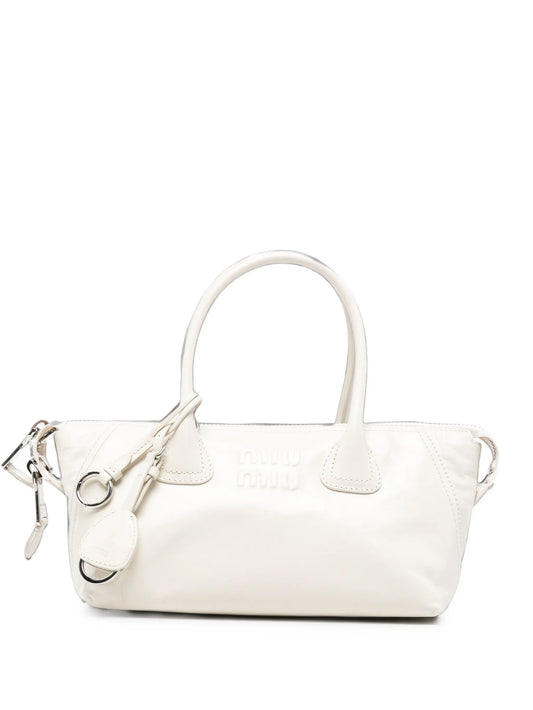 Beau logo-embossed zipped tote bag