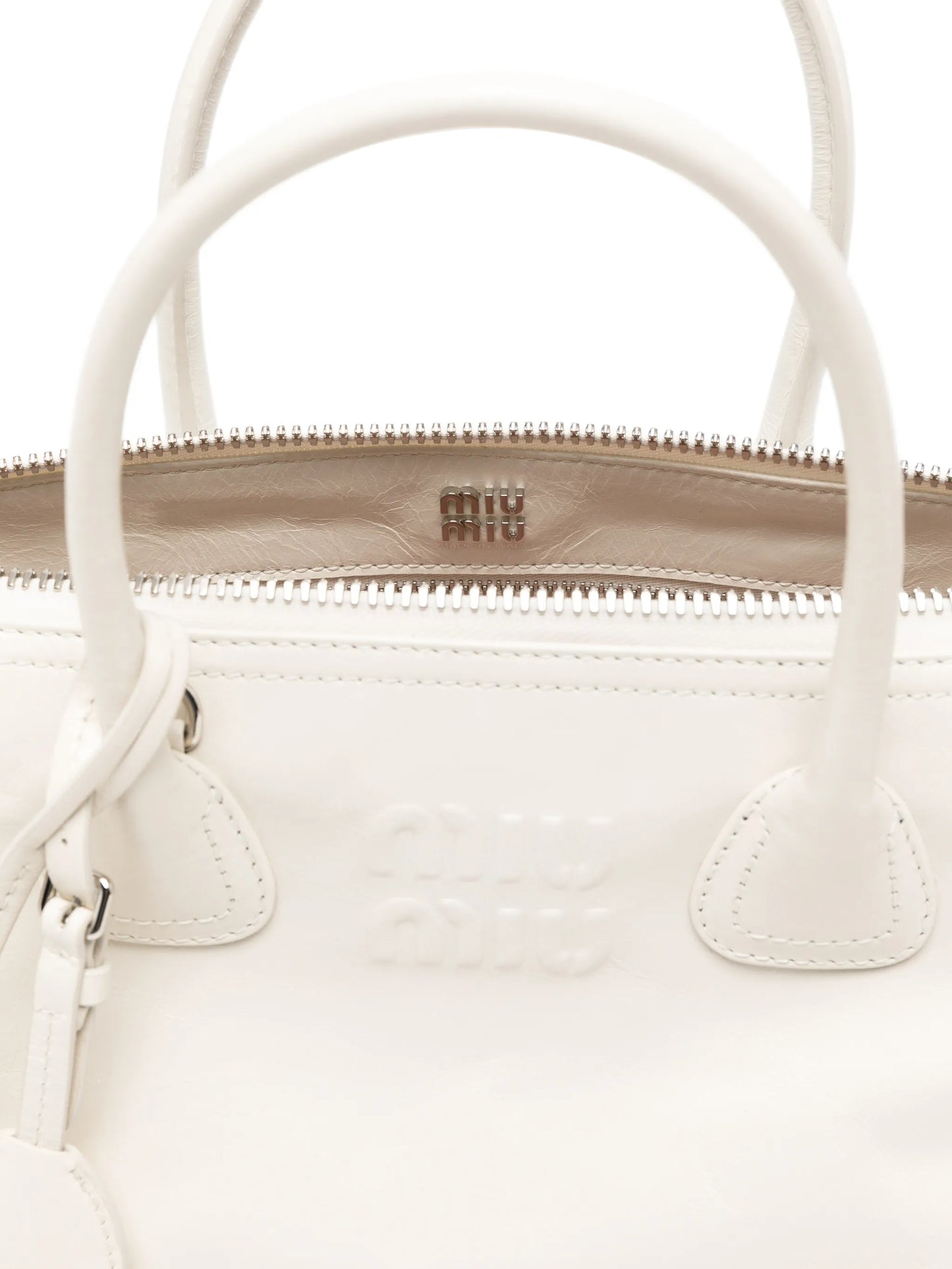 Beau logo-embossed zipped tote bag