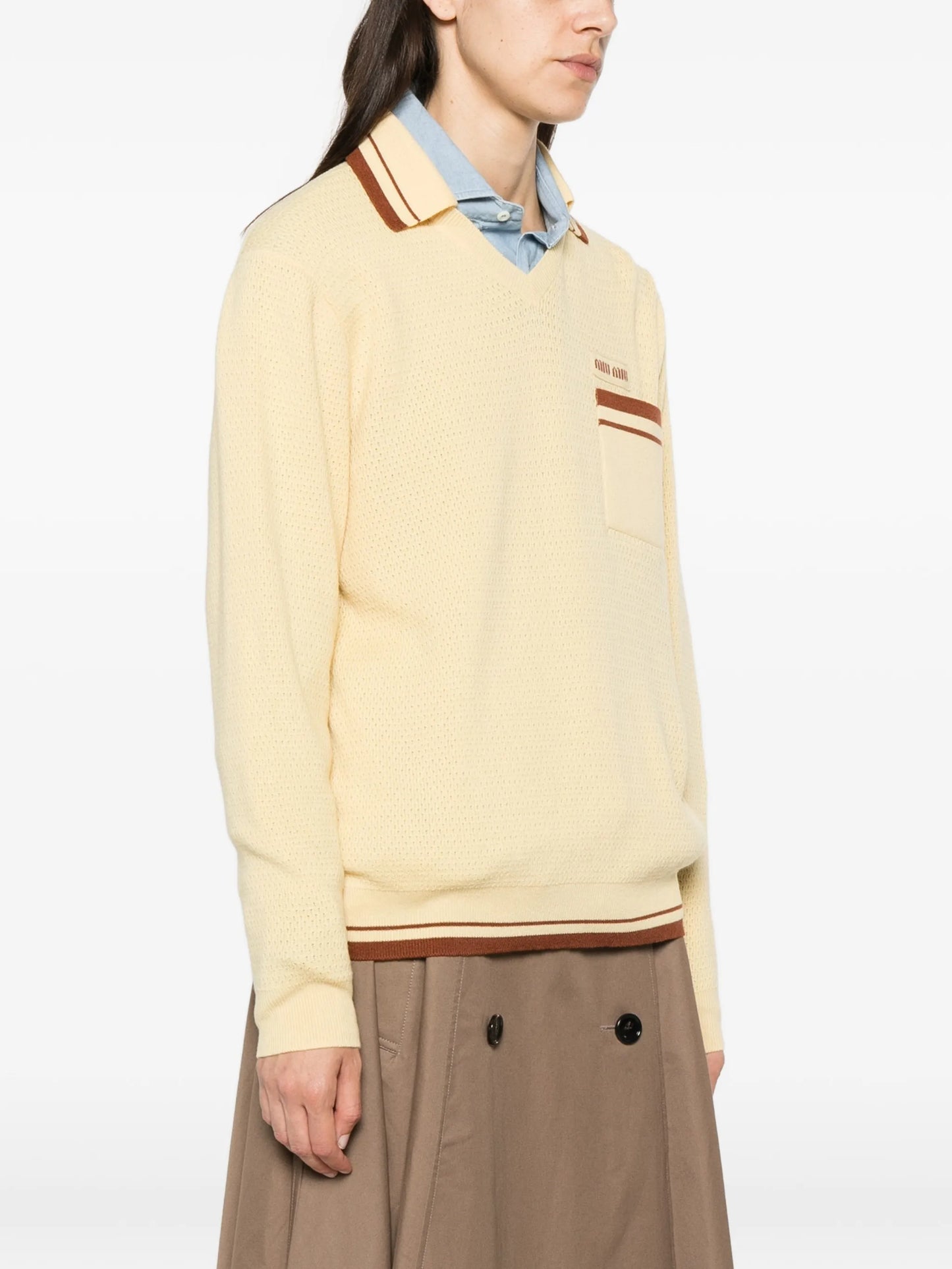 polo-collar sweater