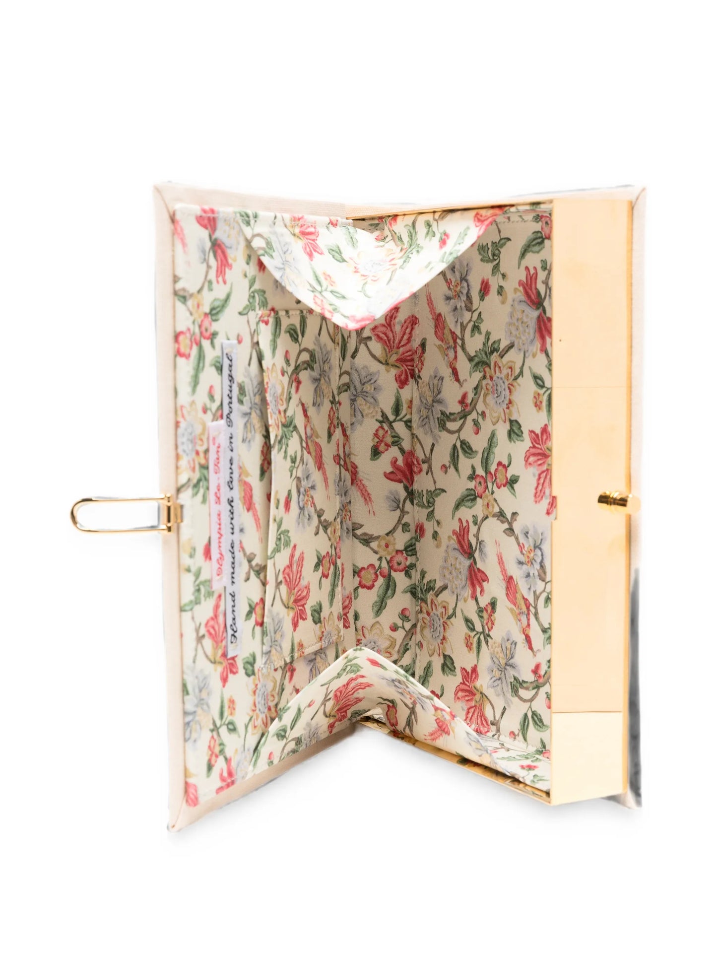 Lady Luck embroidered clutch bag