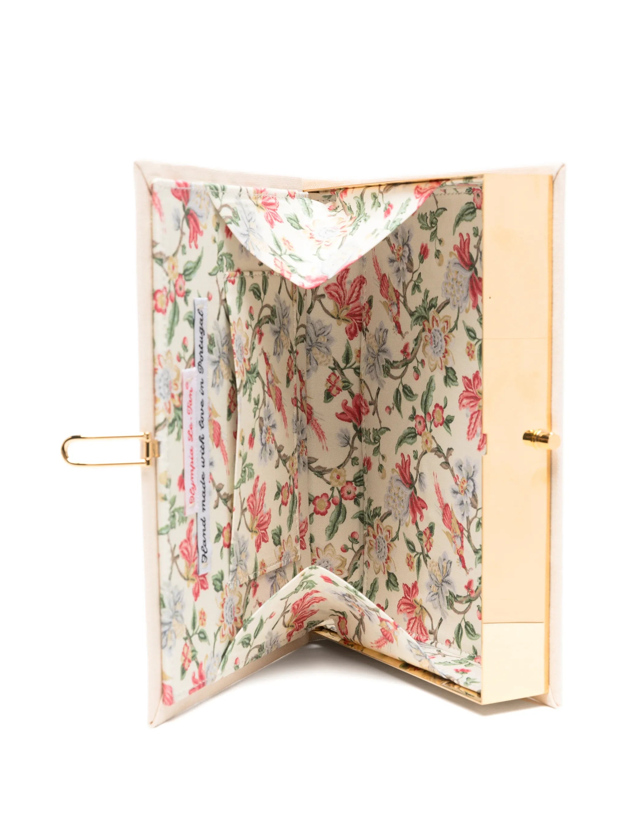 Lady Luck embroidered clutch bag