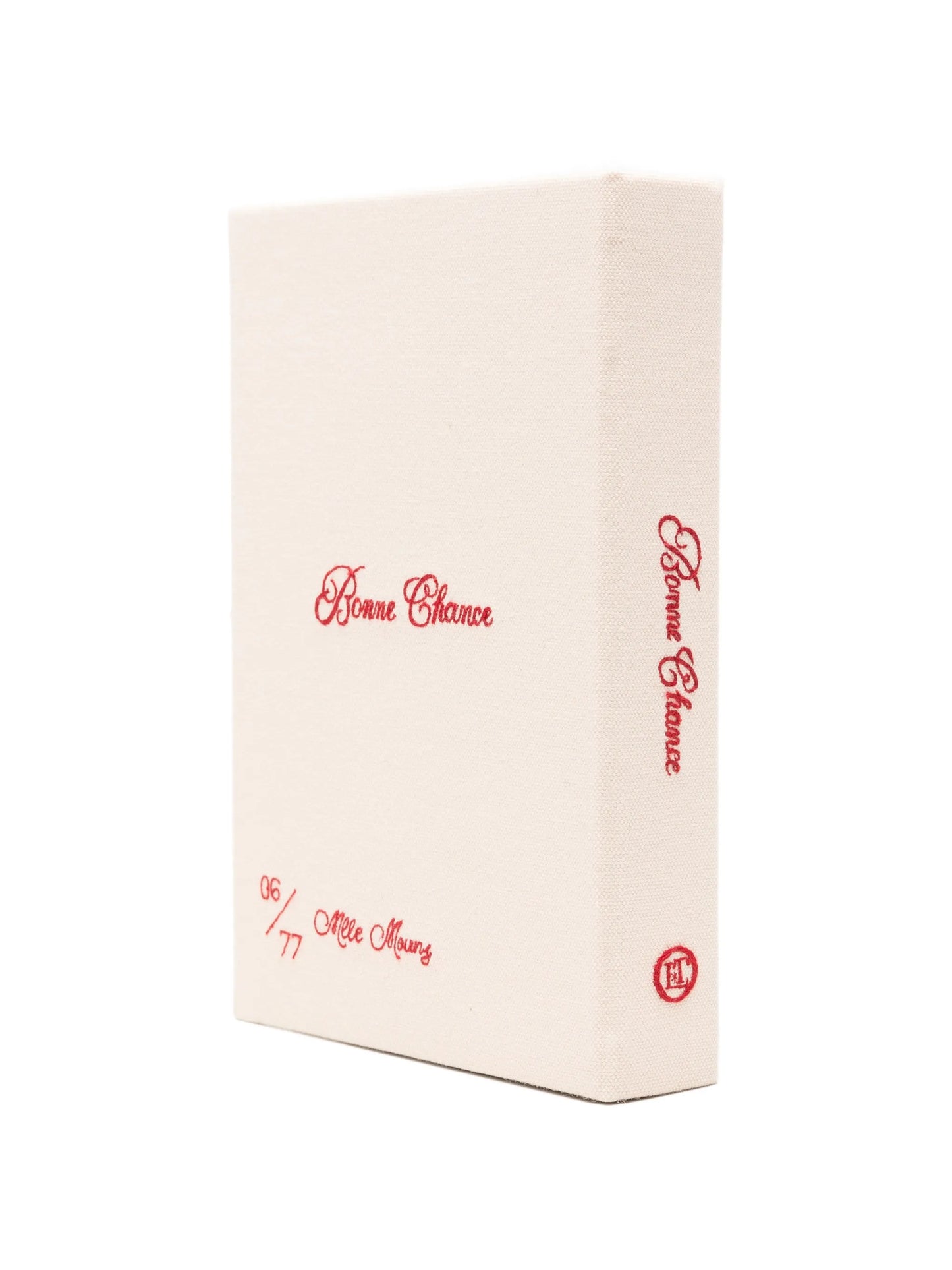 Lady Luck embroidered clutch bag