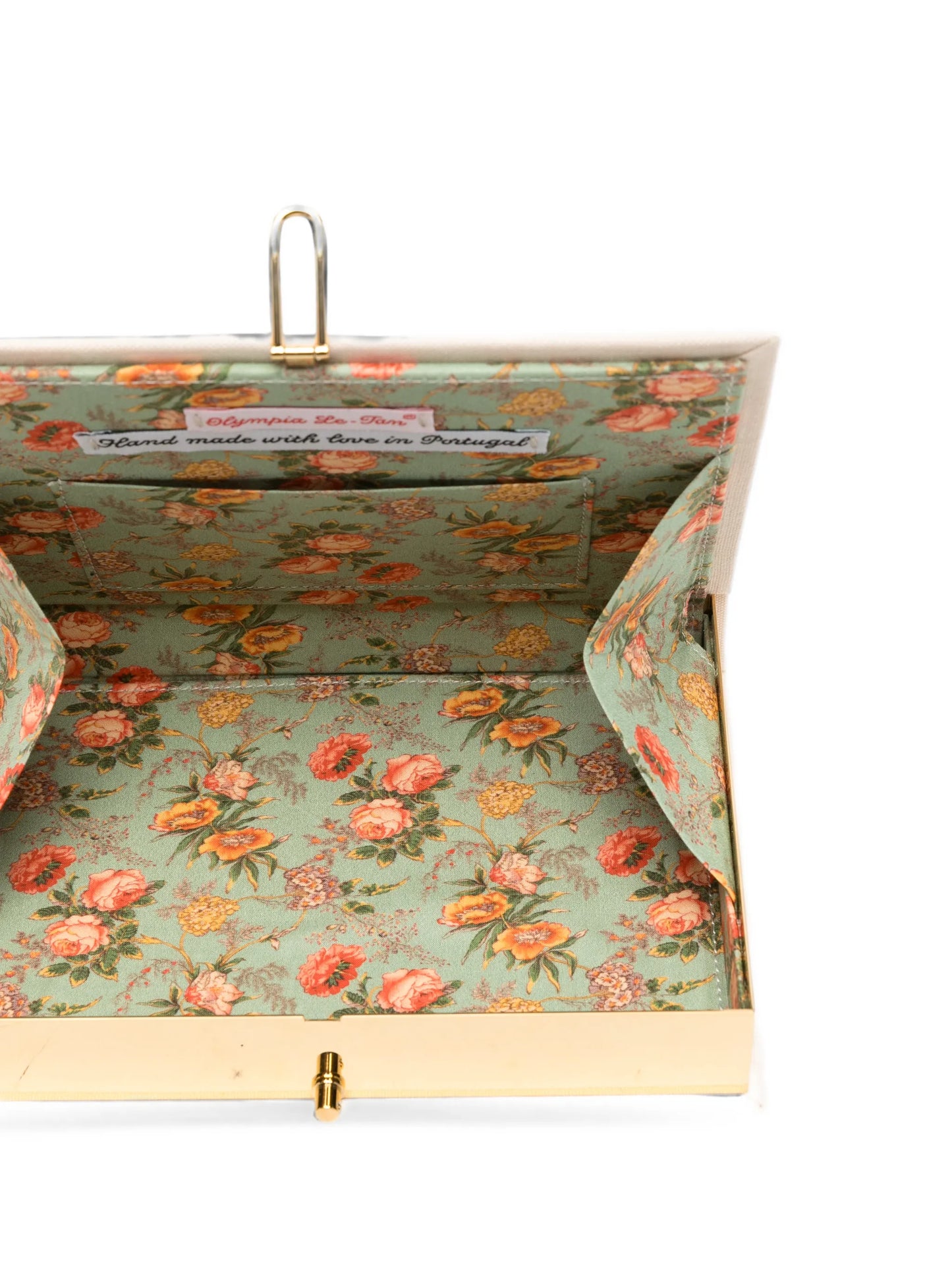 Artichoke embroidered clutch bag