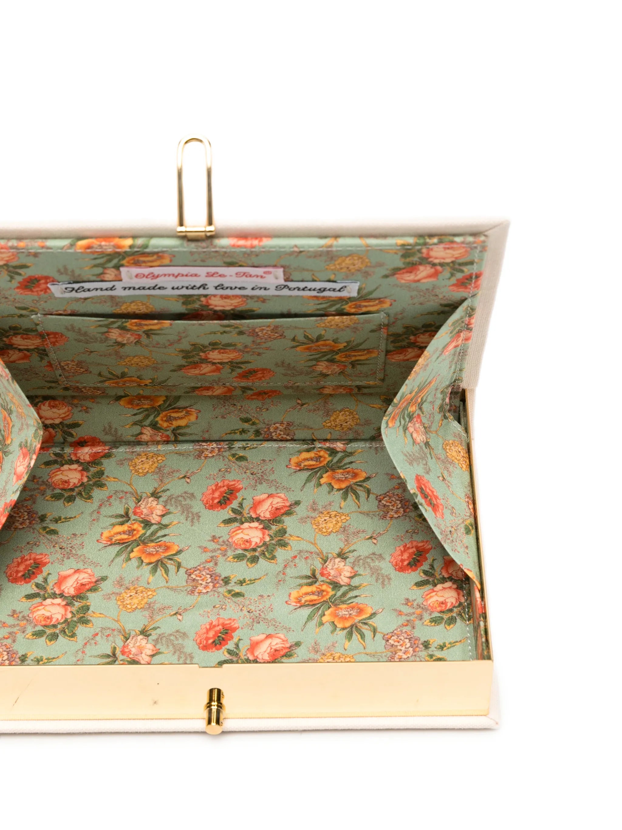 Artichoke embroidered clutch bag