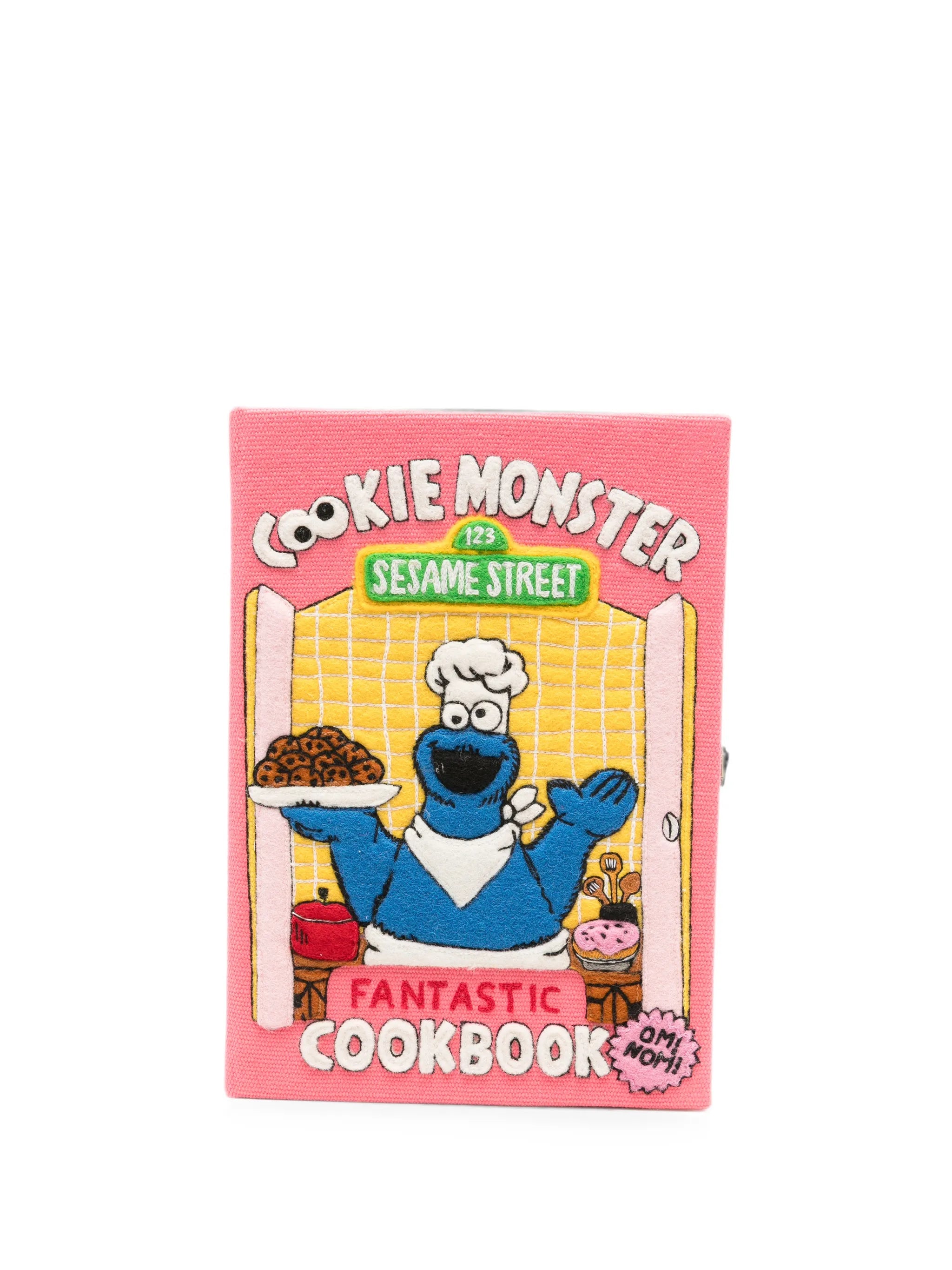 Cookie Monster book-shaped clutch bag