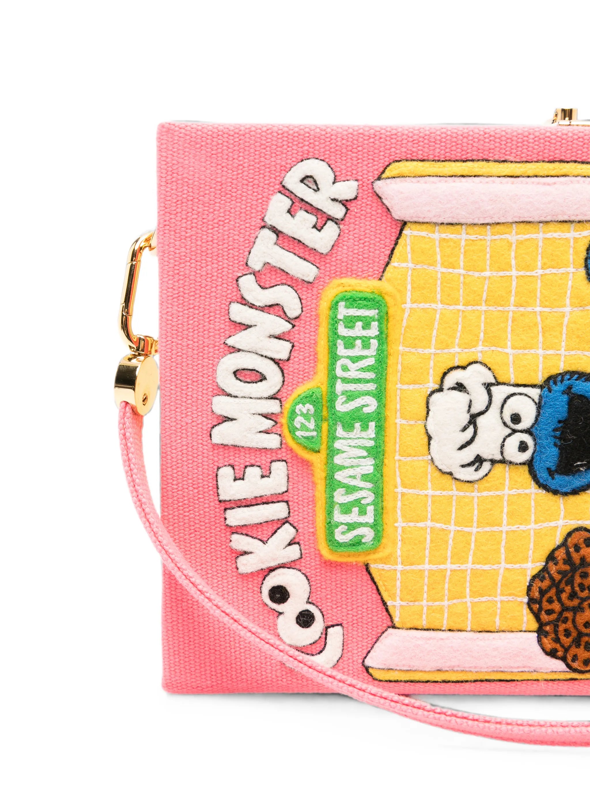 Cookie Monster book-shaped clutch bag