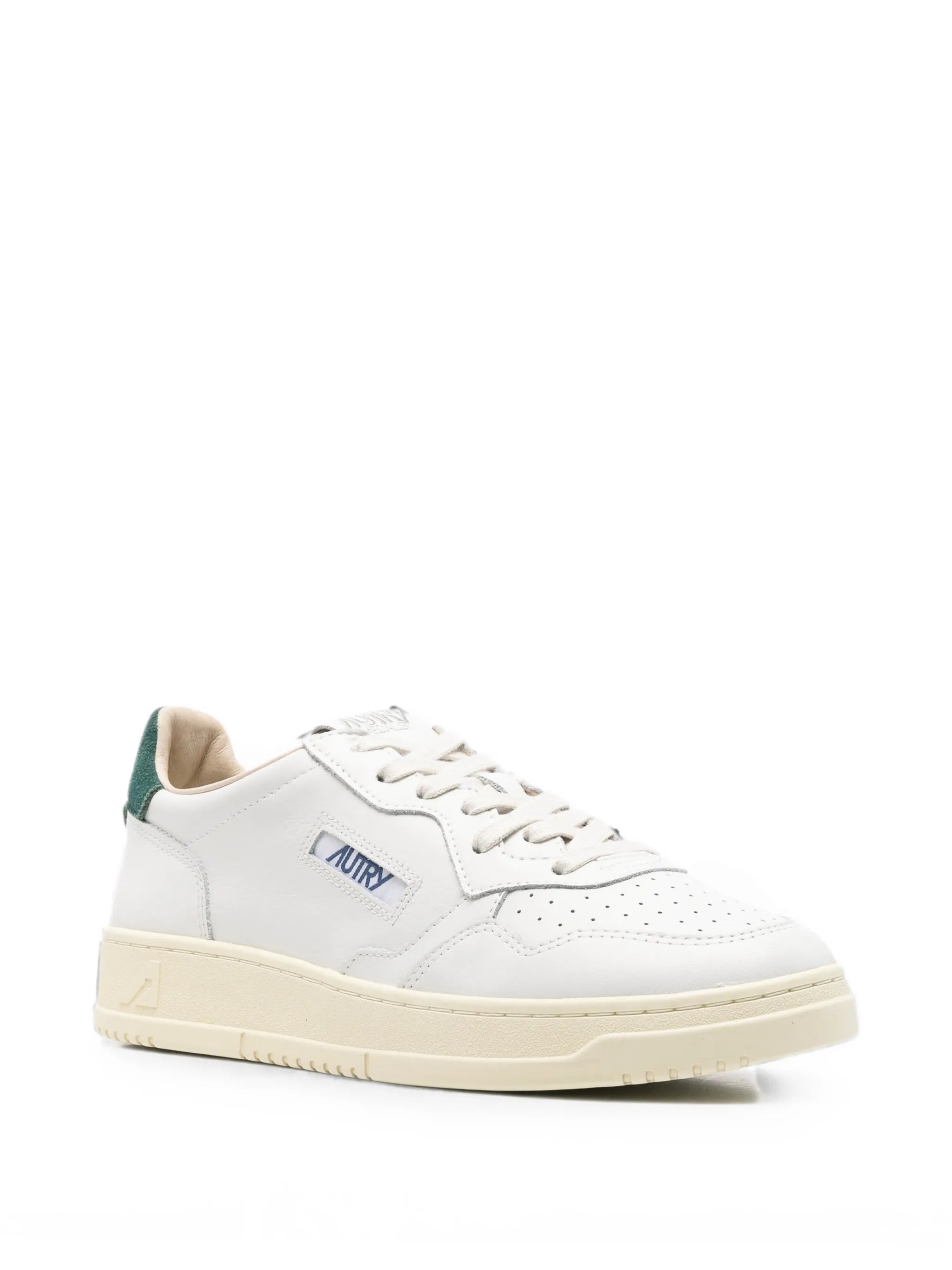 Medalist Low sneakers in white leather and dark sea suede