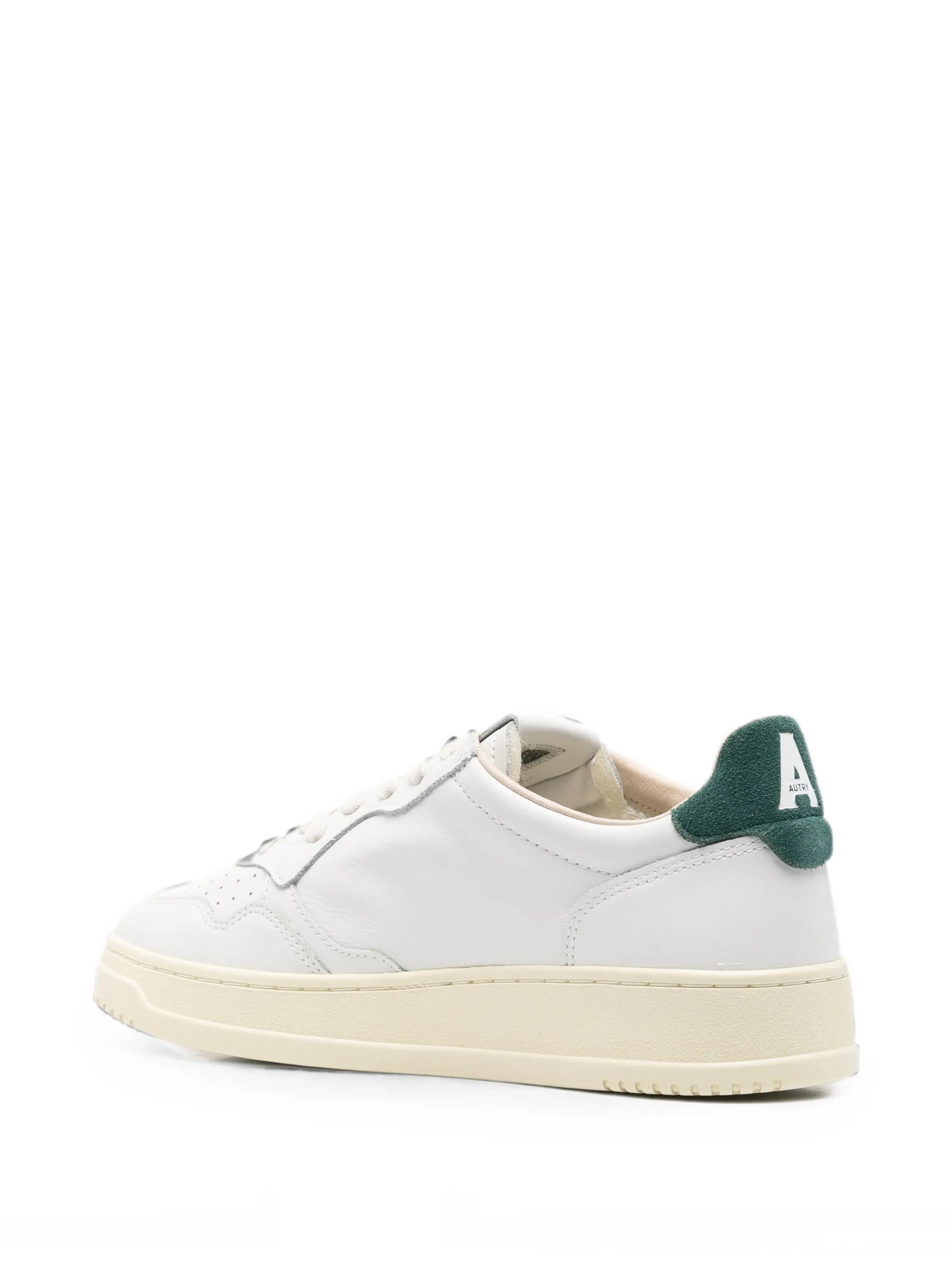 Medalist Low sneakers in white leather and dark sea suede