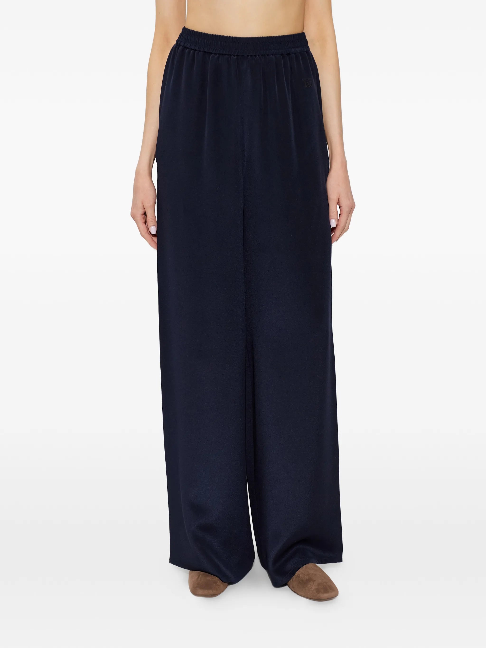 Volonta wide-leg silk trousers