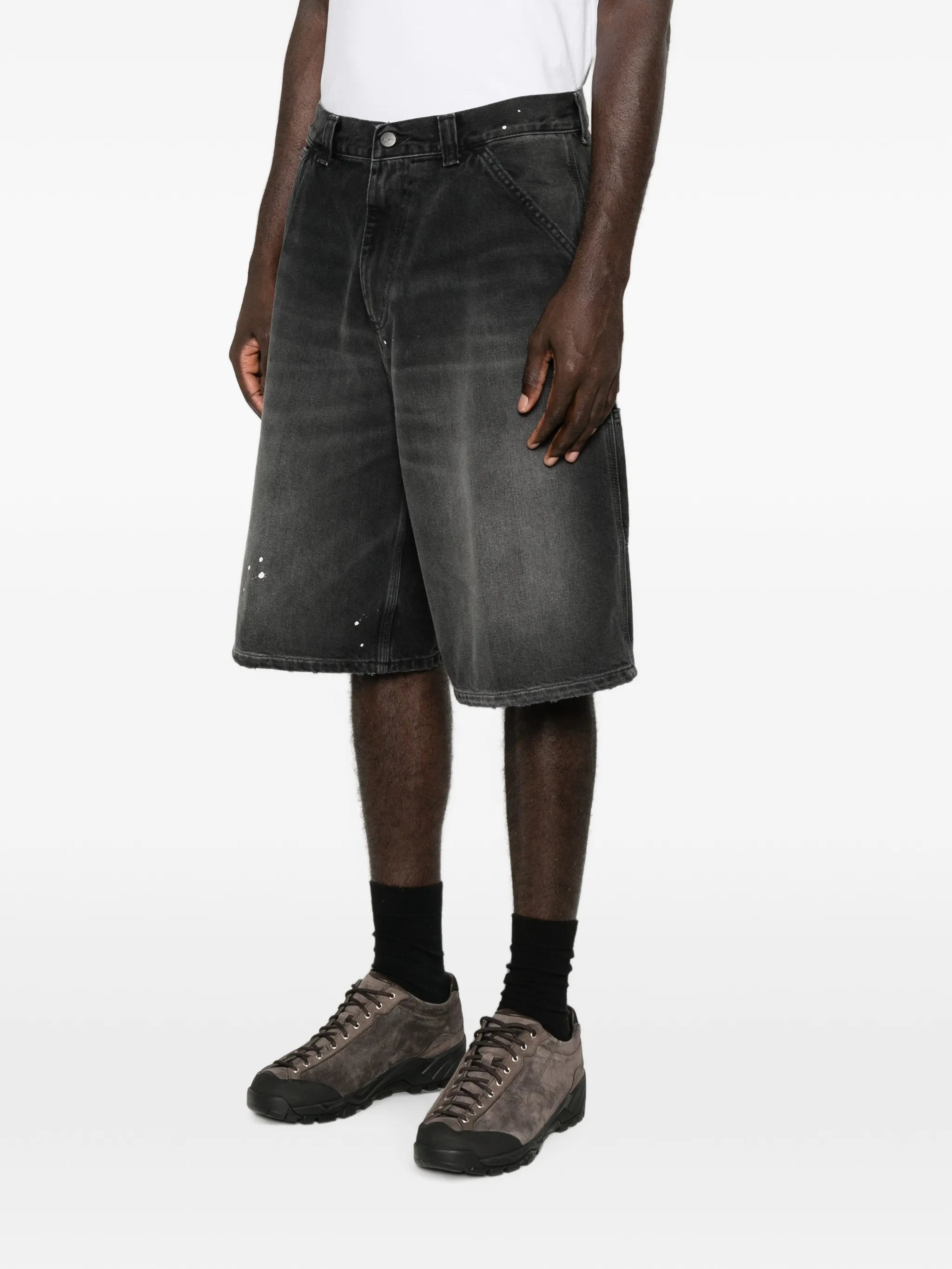 OG Single Knee paint-splatter shorts