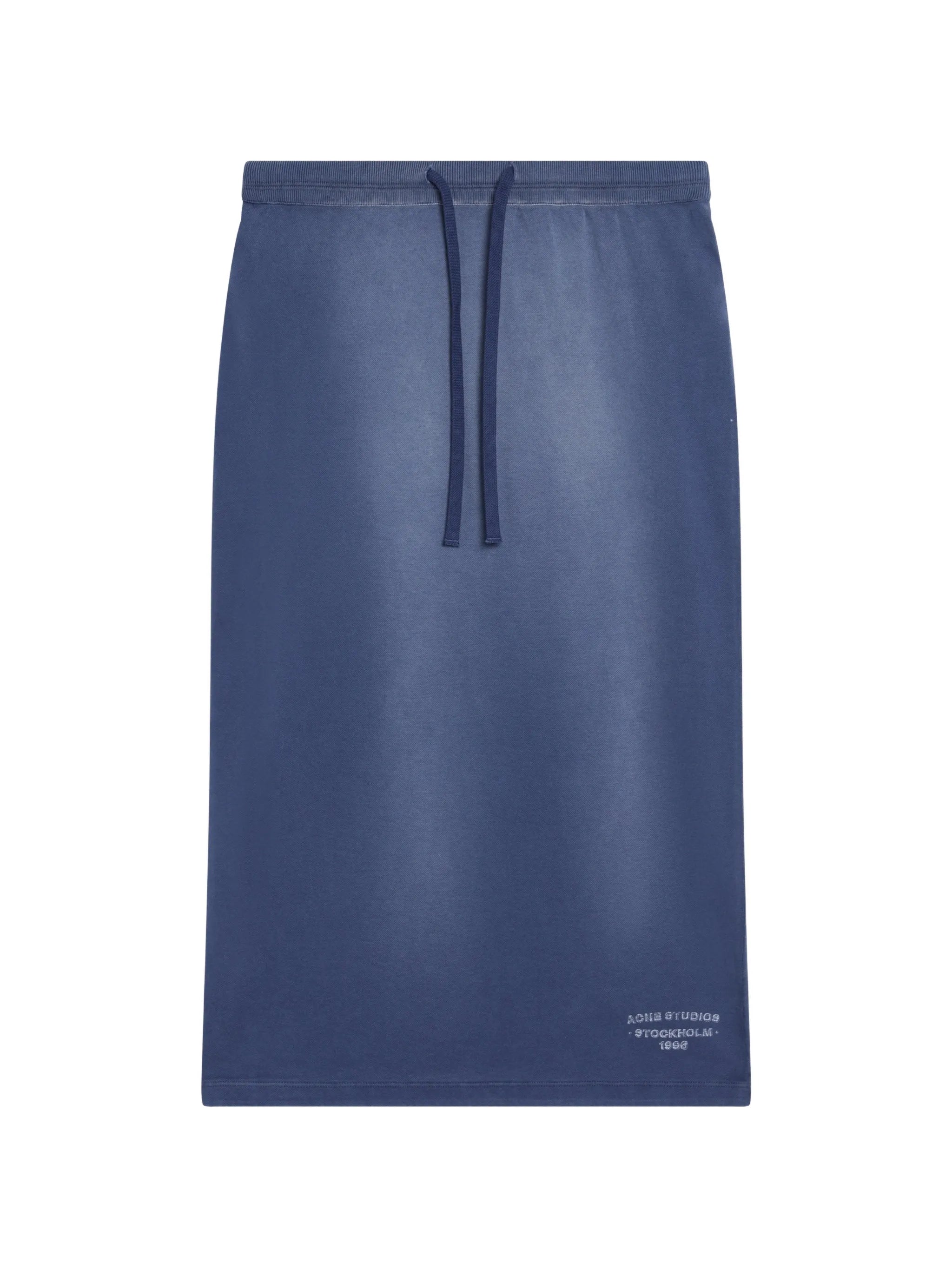 drawstring logo-print midi skirt