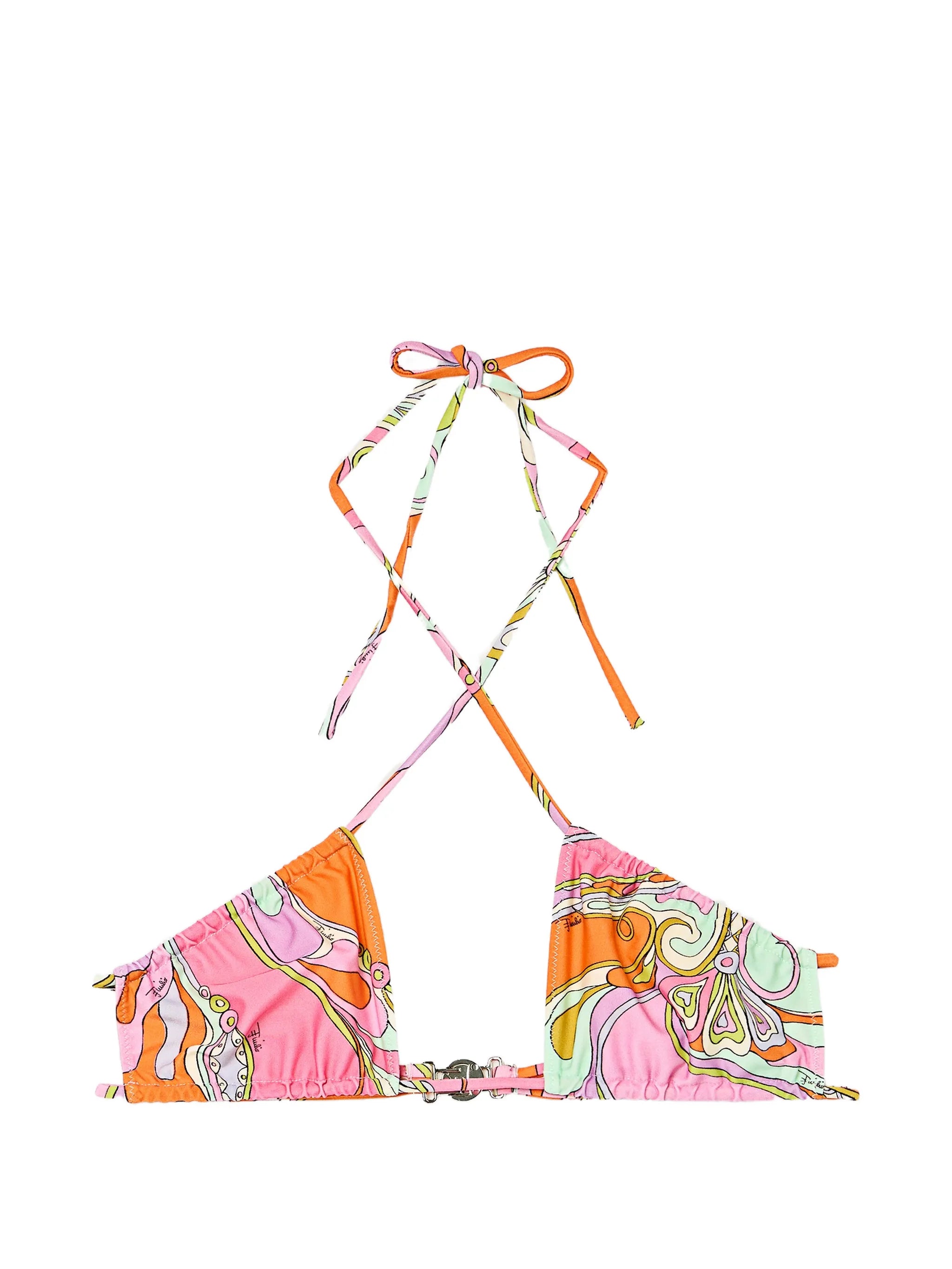 Orchidee print bikini top