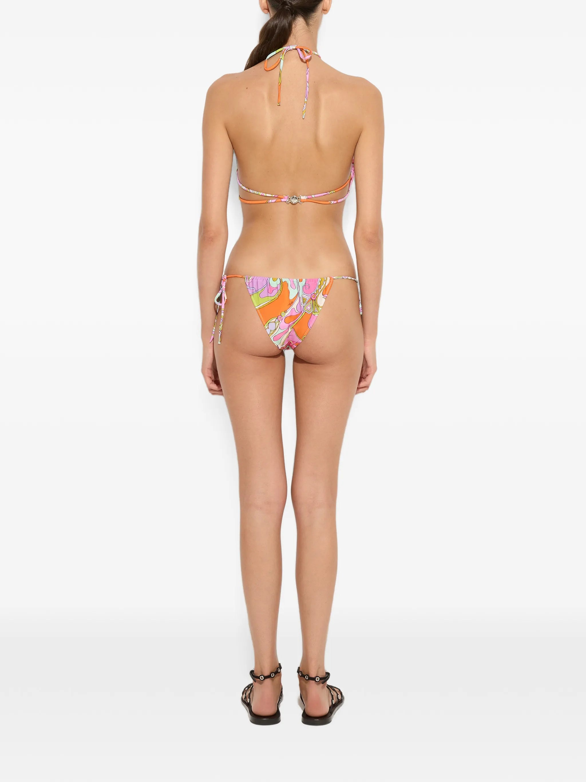 Orchidee print bikini top
