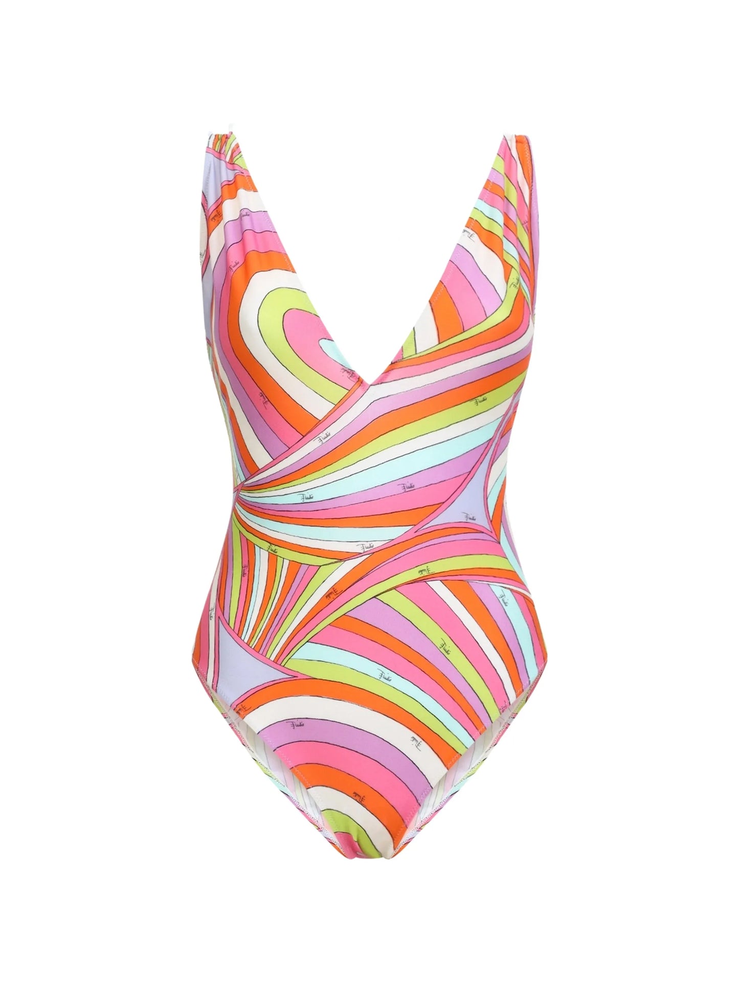 abstract-print swimsuit