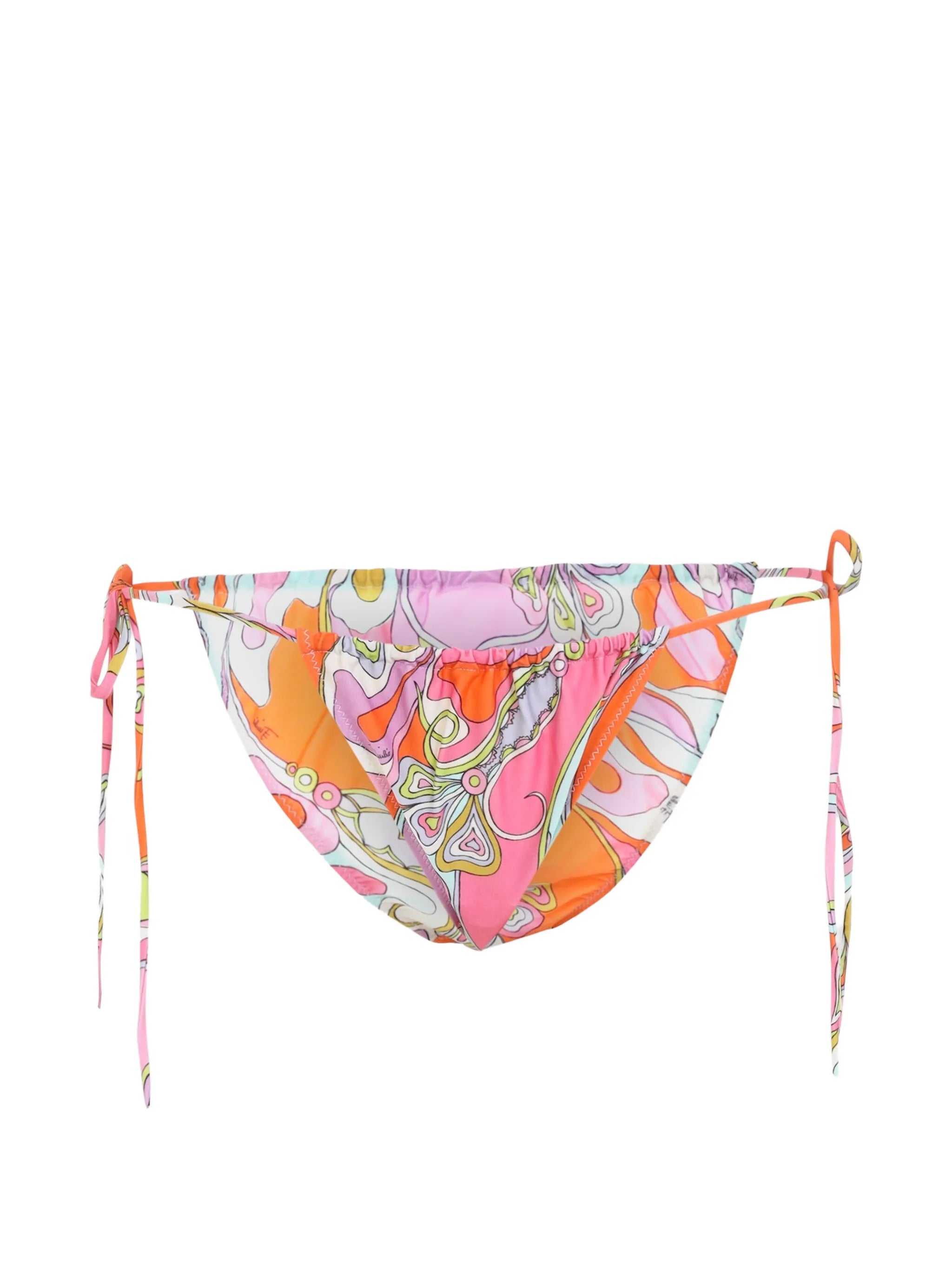 abstract-print side-tie bikini bottoms