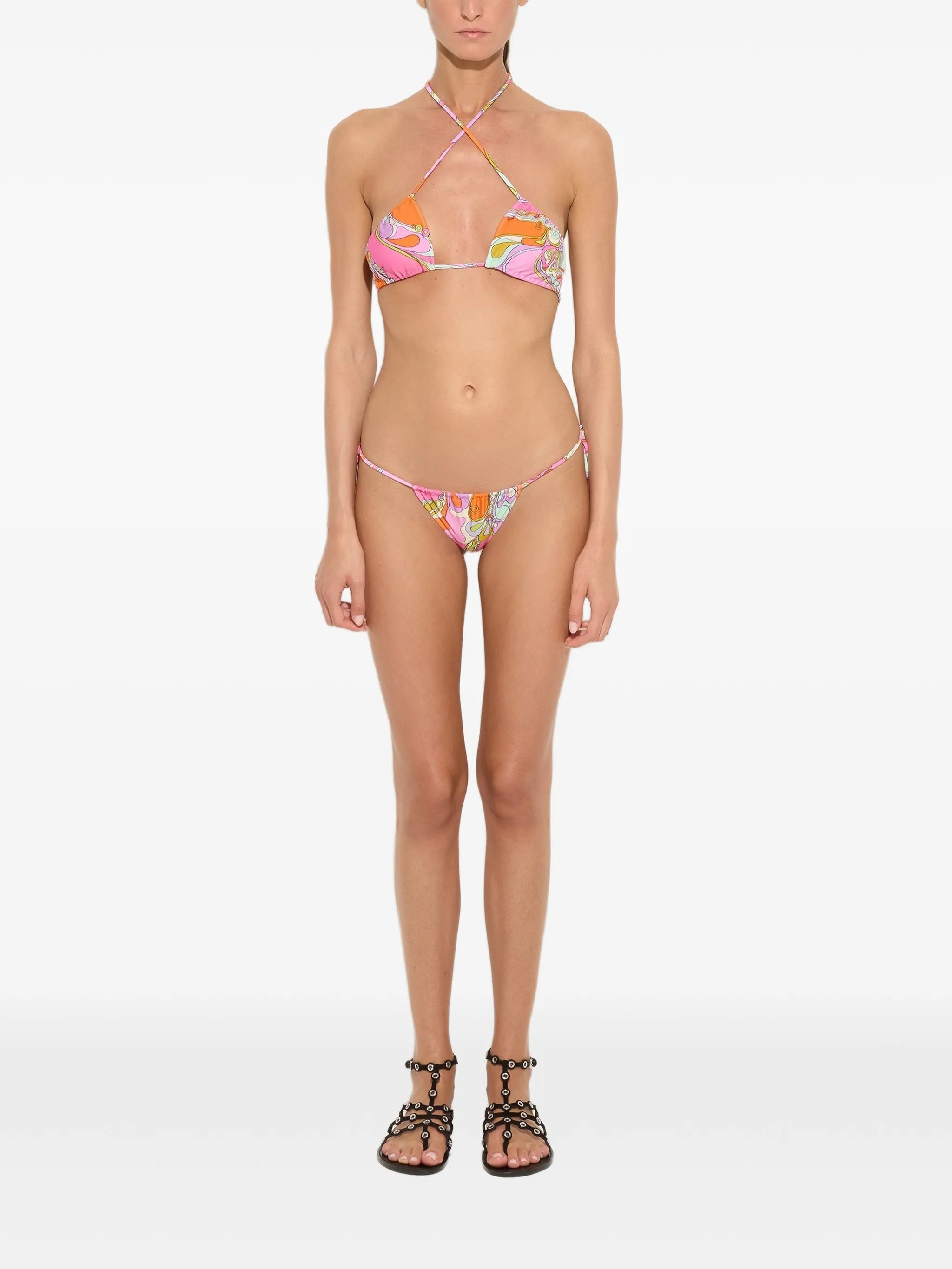 Orchidee print bikini bottom