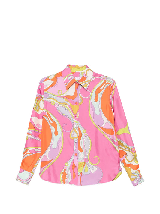 abstract-print shirt