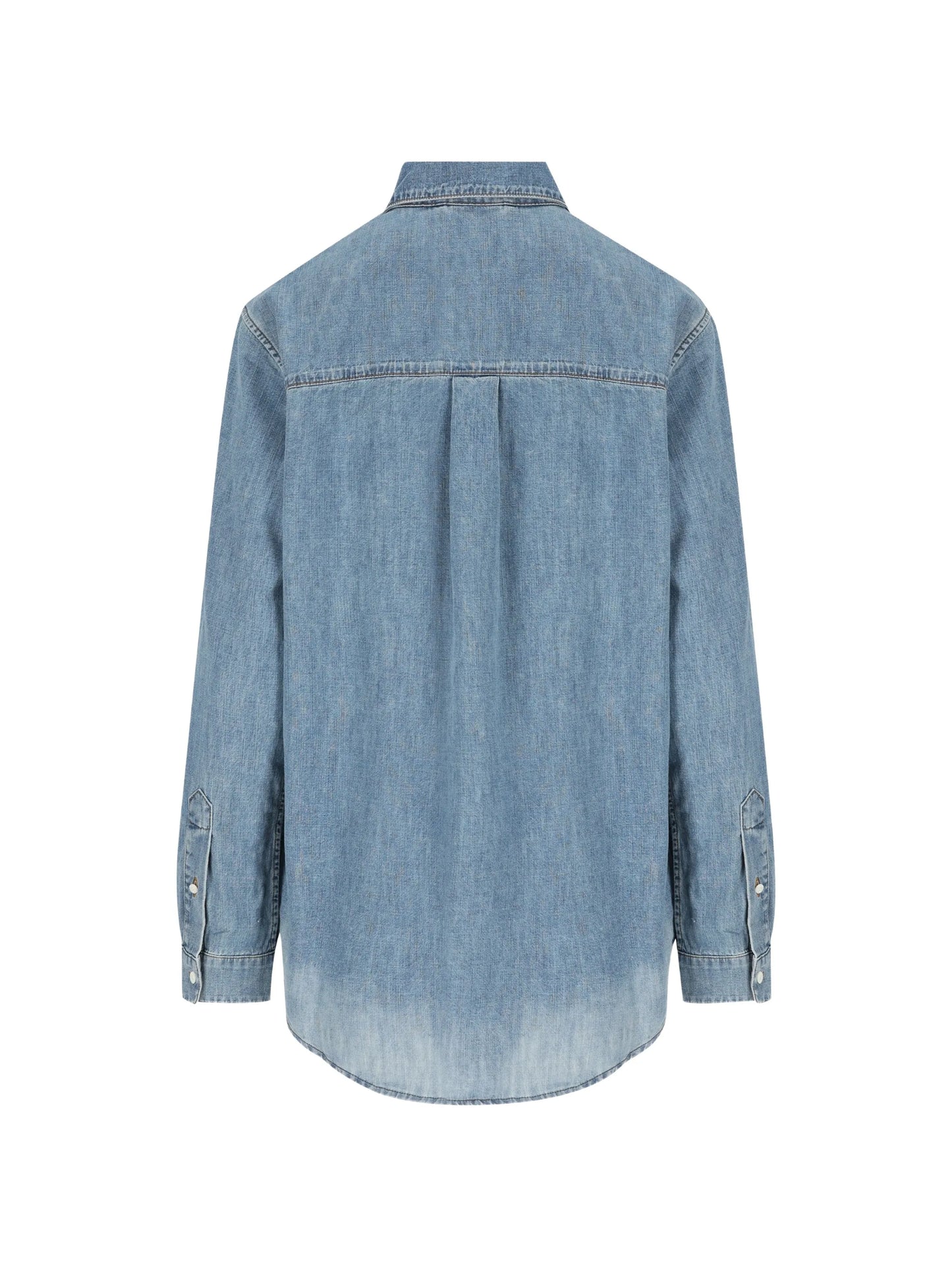 Chambray logo-embroidered denim shirt