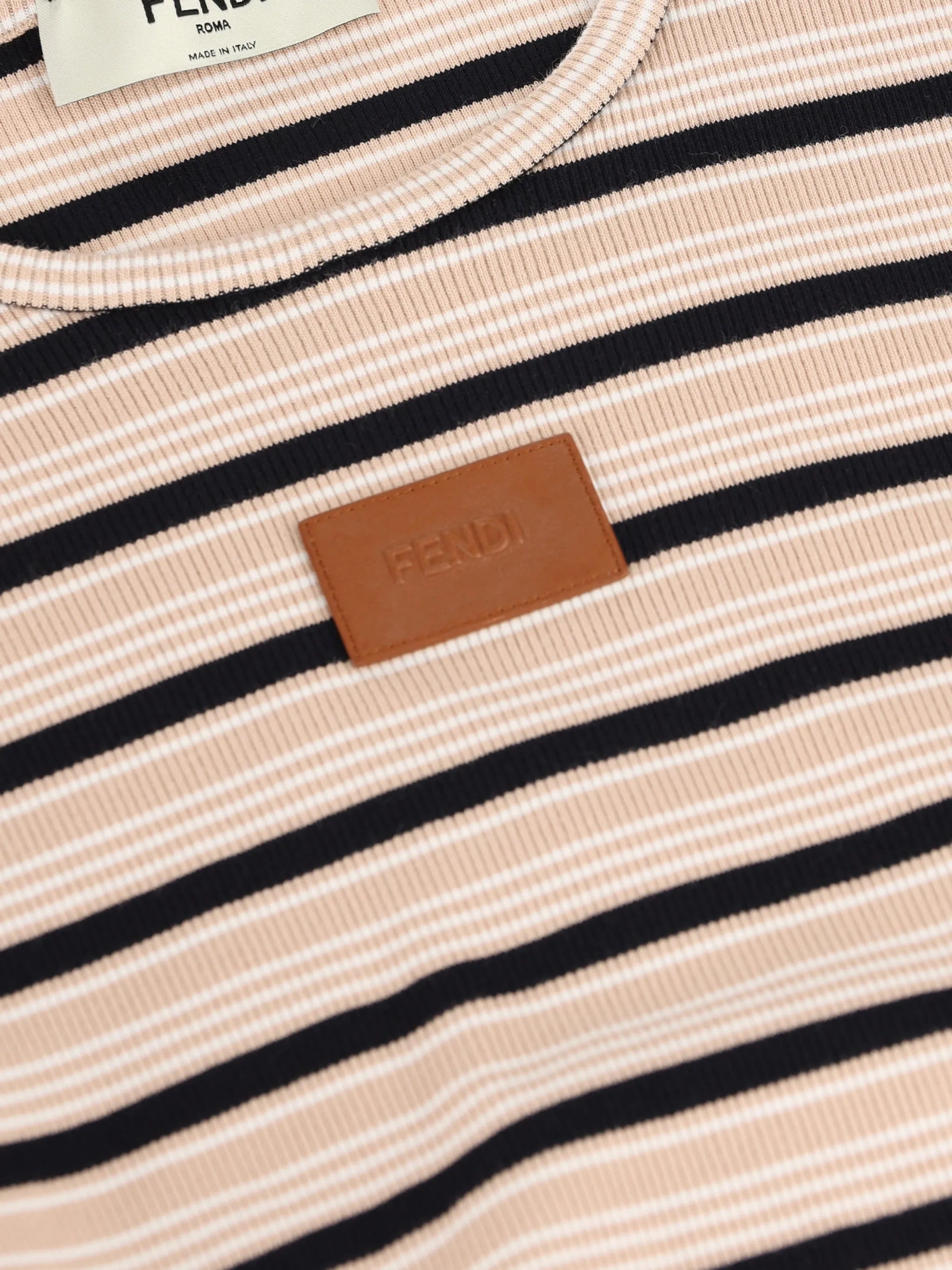 striped logo-patch T-shirt