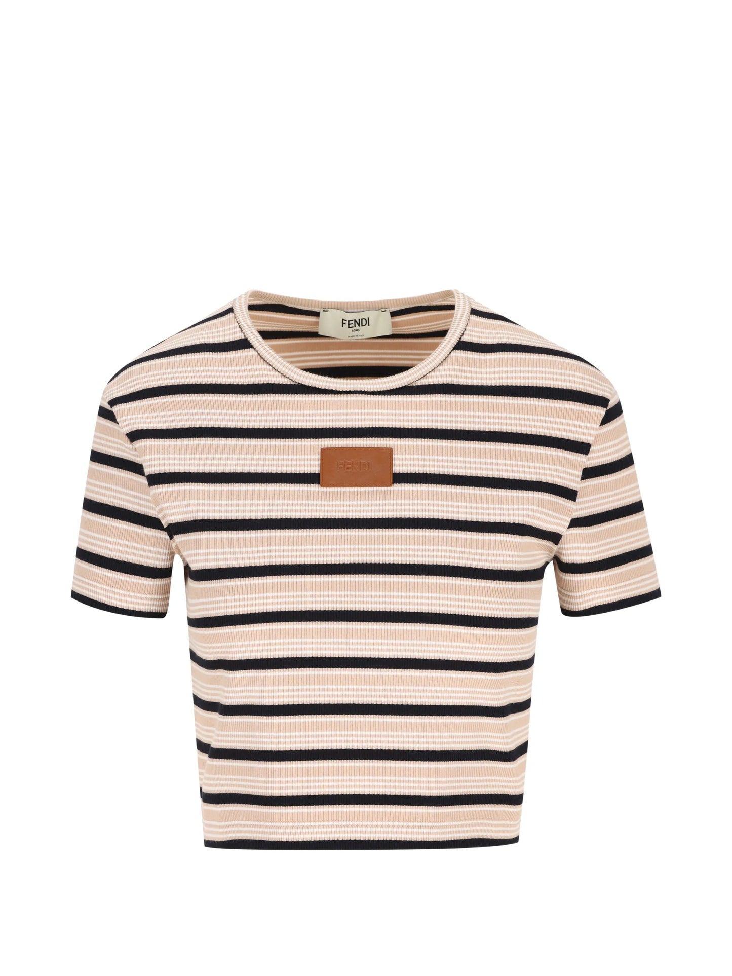 striped logo-patch T-shirt