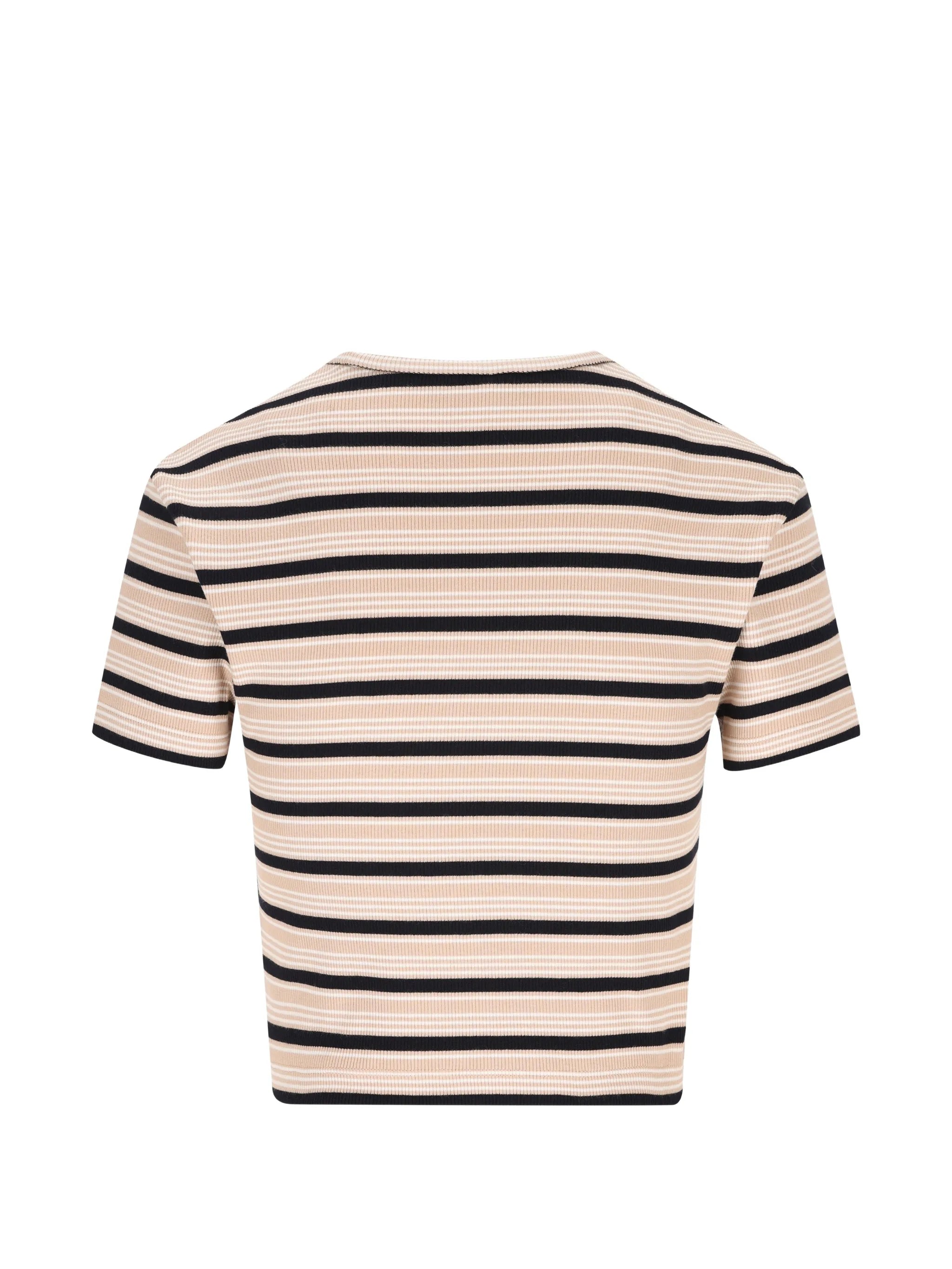 striped logo-patch T-shirt