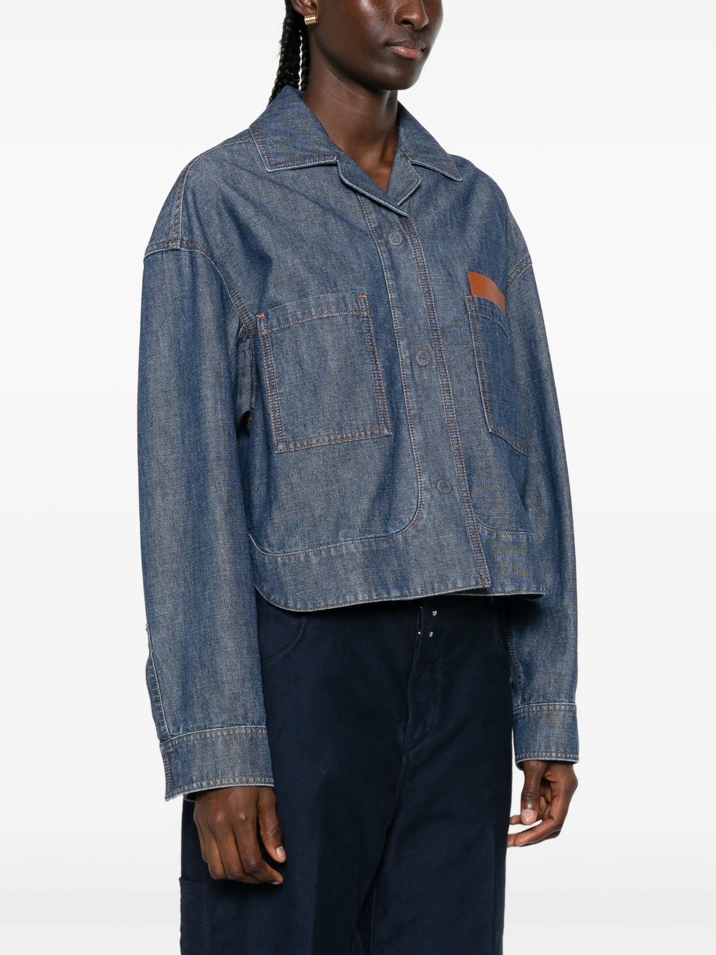 logo-patch denim jacket
