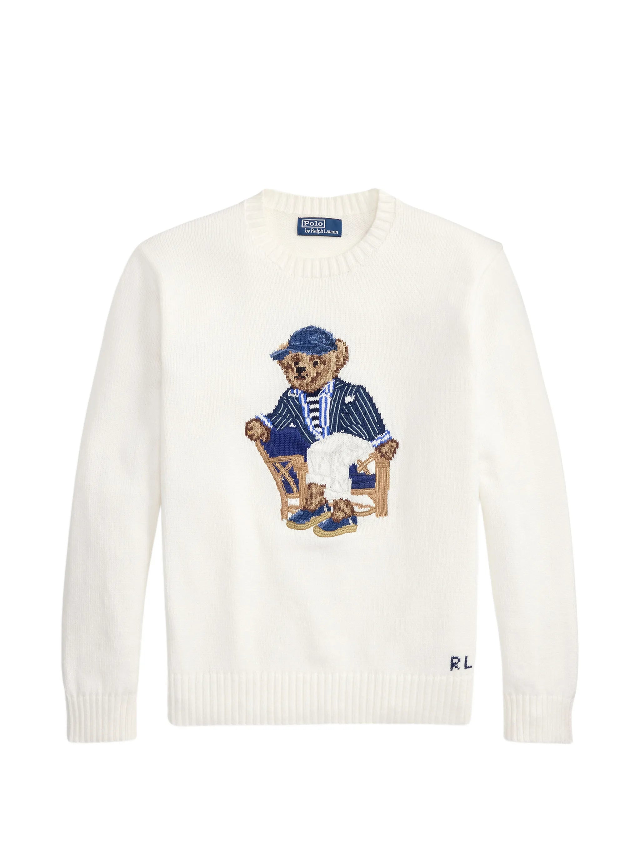 Polo Bear intarsia-knit sweater