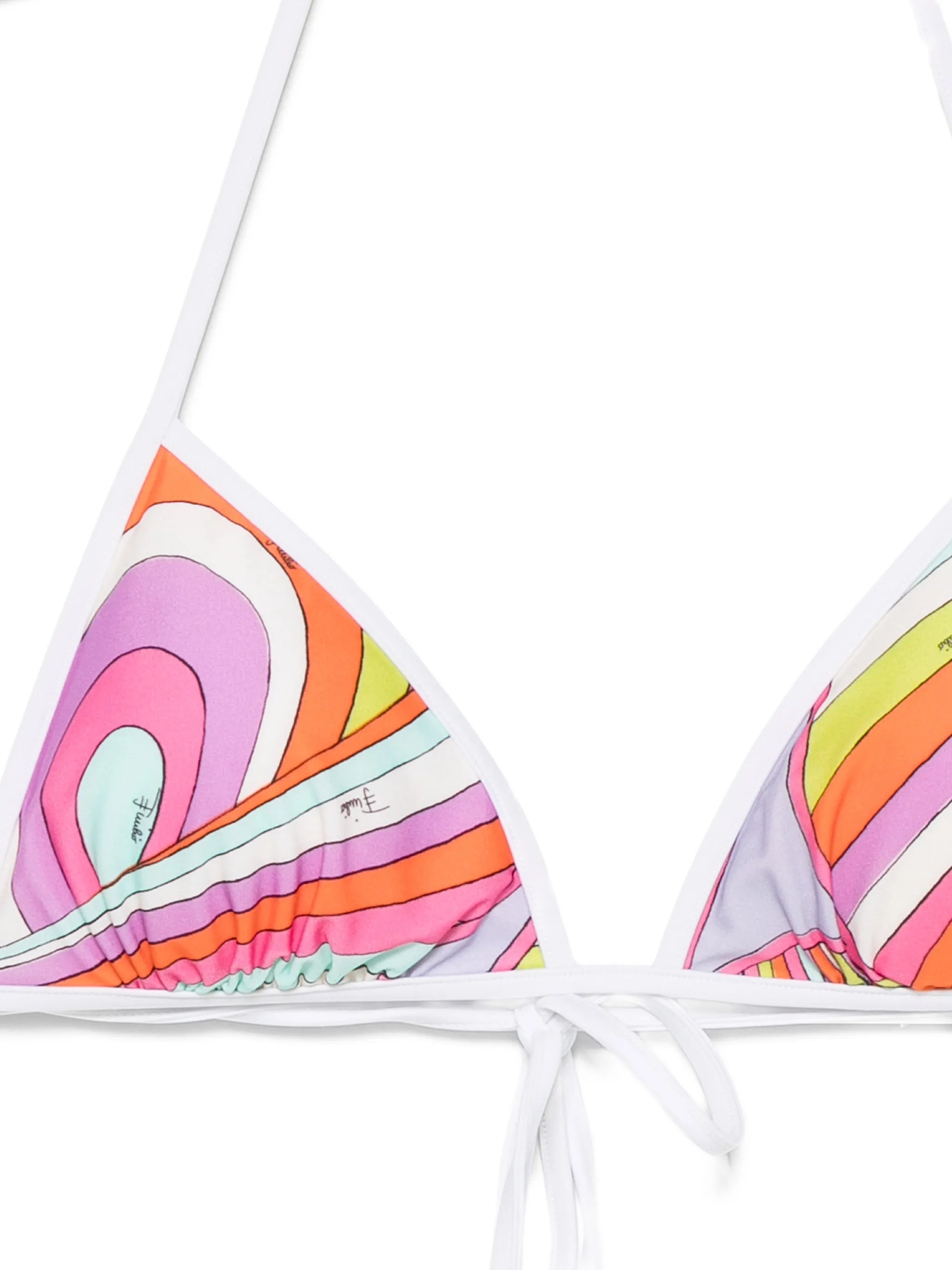 graphic-print triangle bikini top