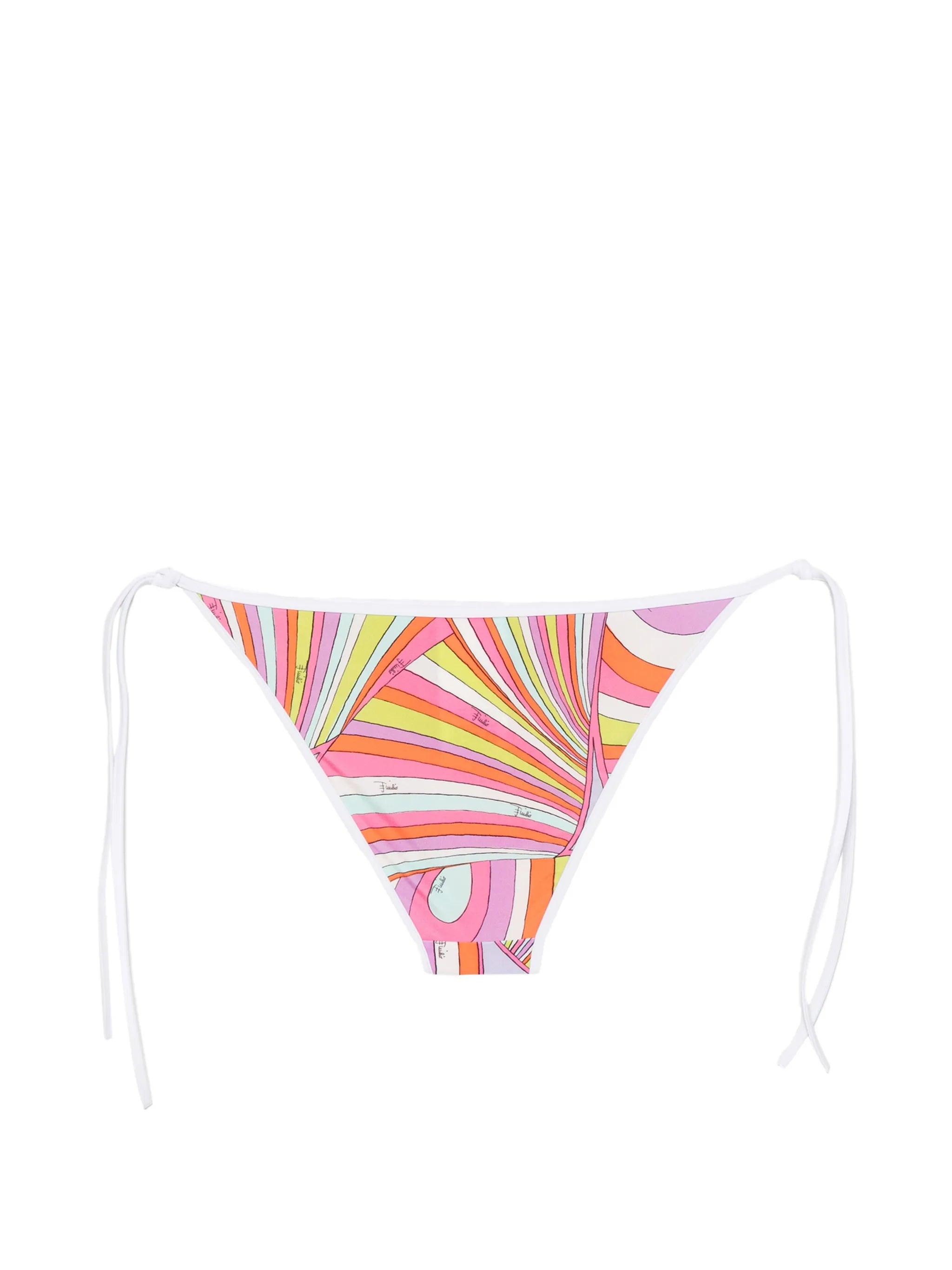 graphic-print side-tie bikini bottoms