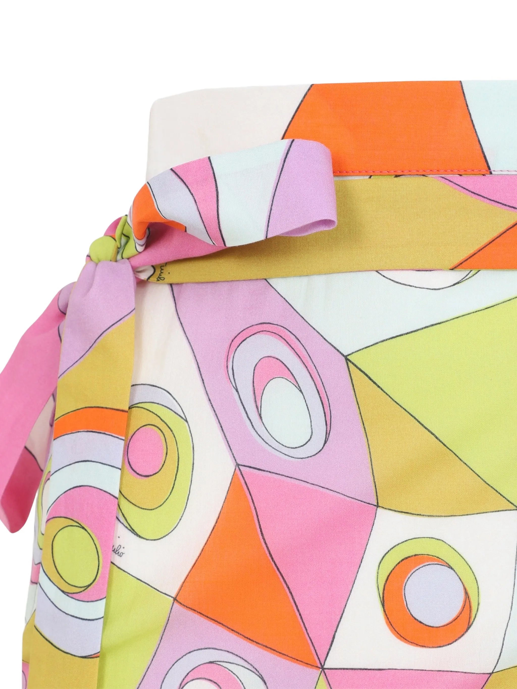 Occhi print cotton sarong skirt