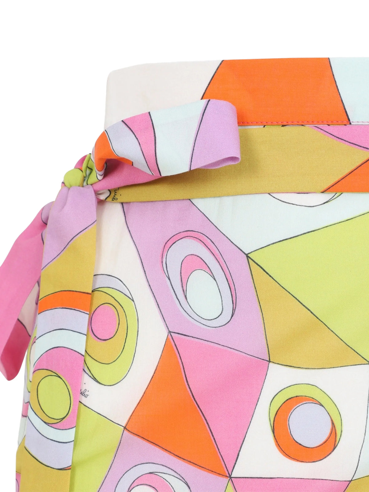 Occhi print cotton sarong skirt