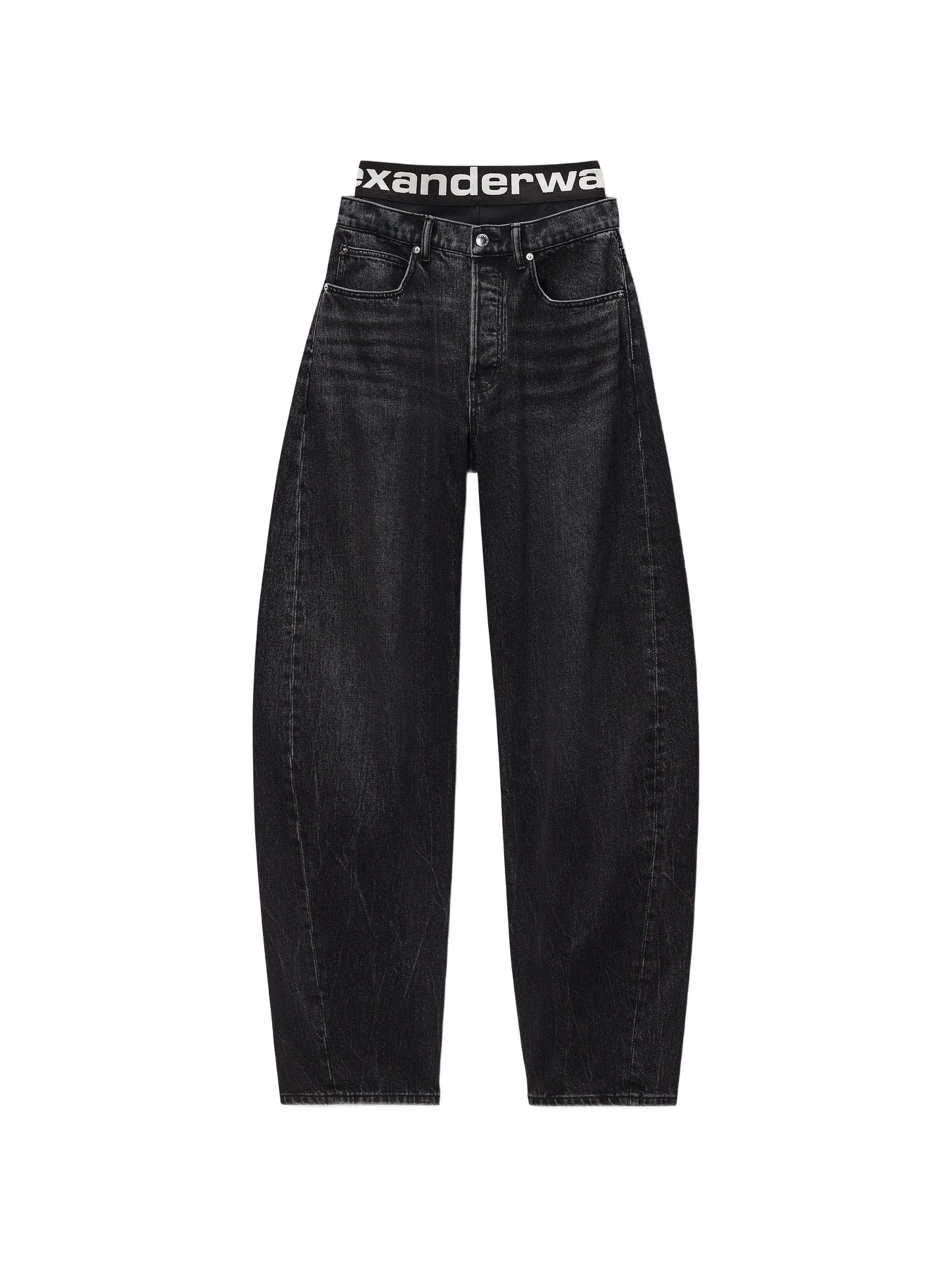blow-up jeans with logo bike short waistband